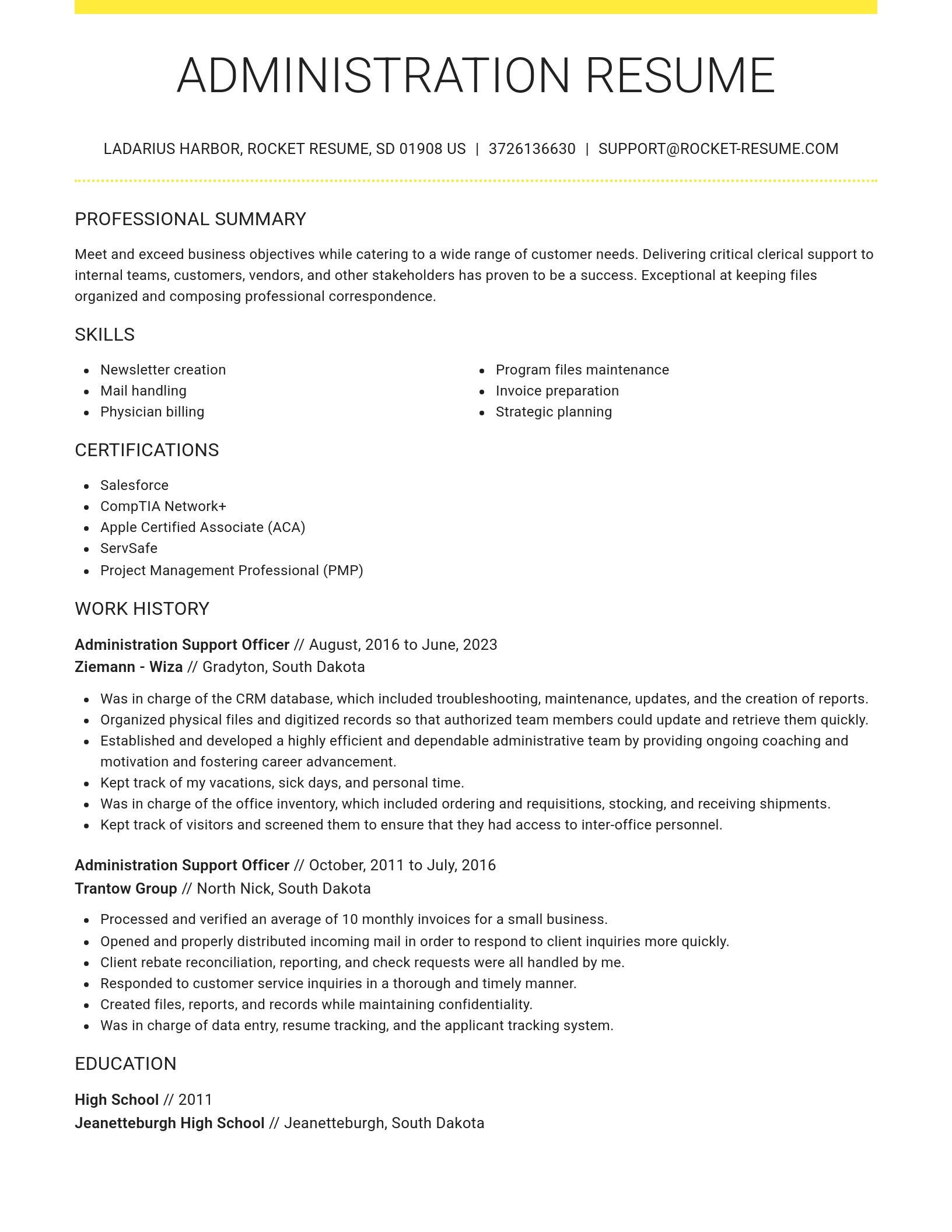 Grand resume template