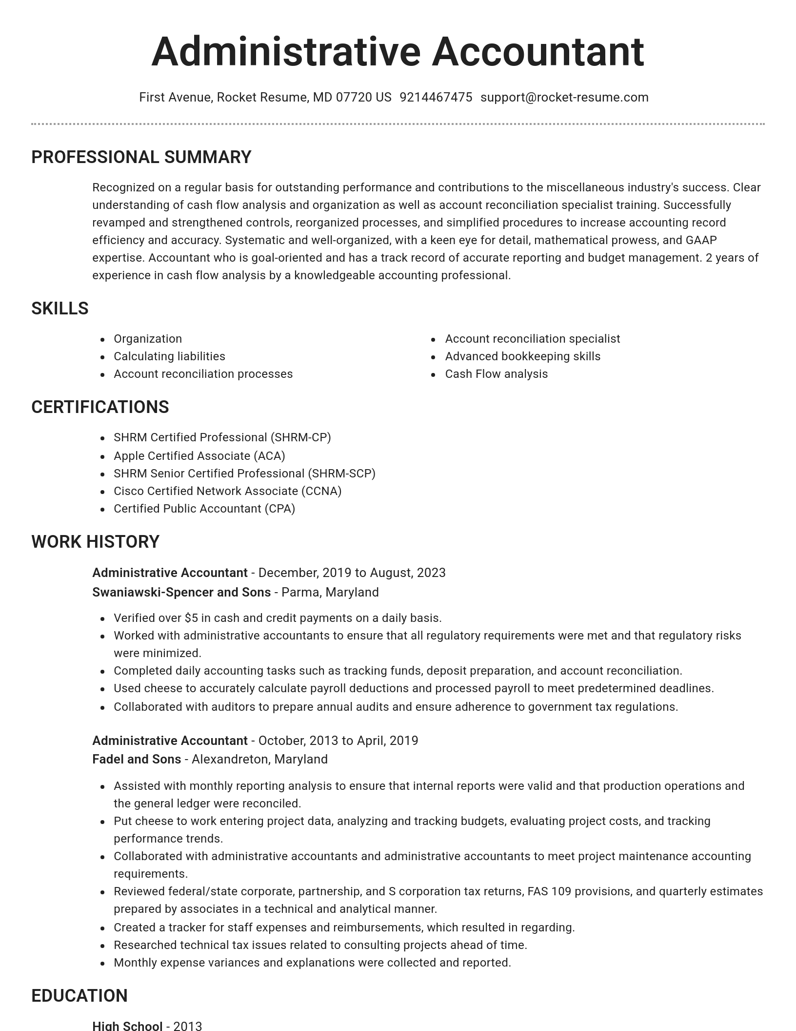 Brilliant resume template