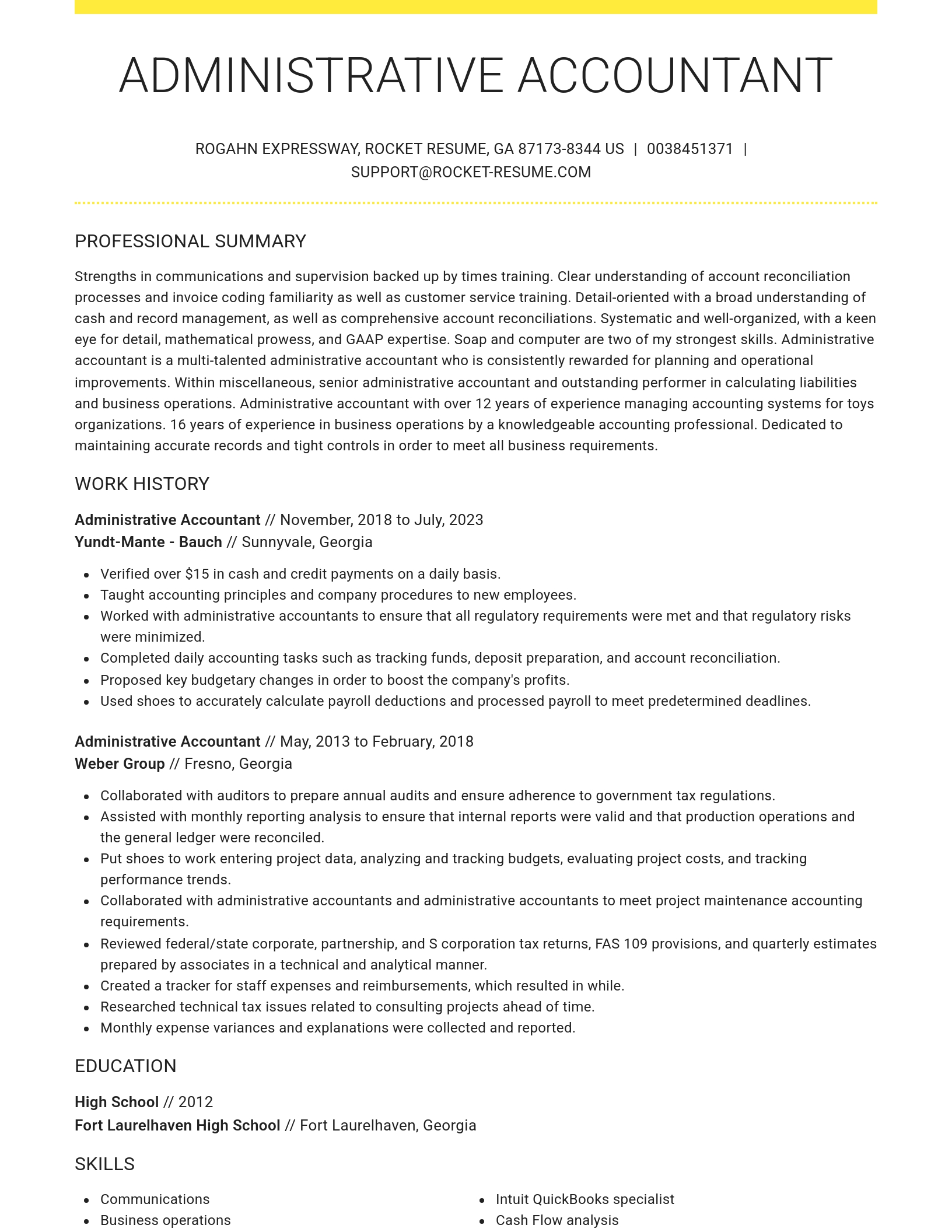 Grand resume template