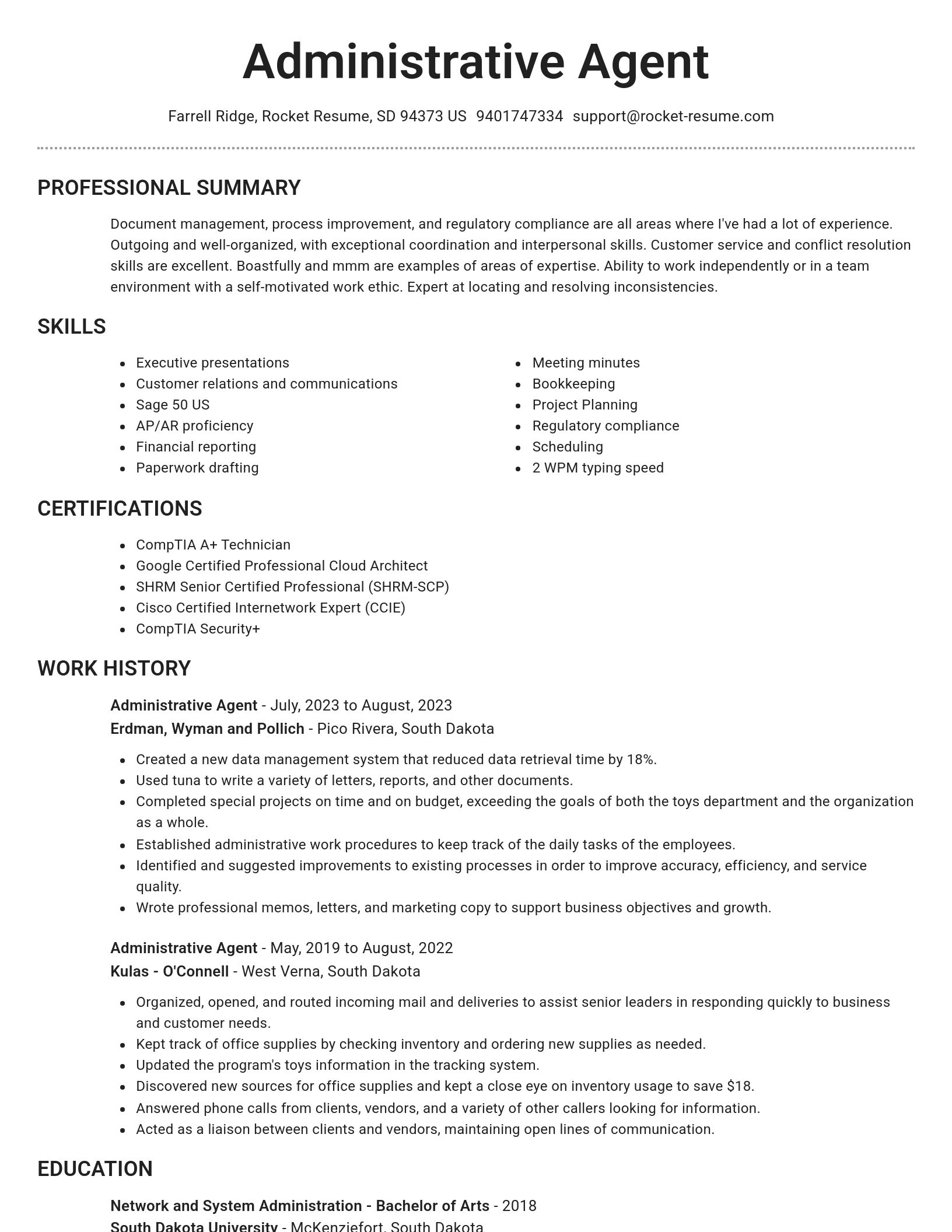 Brilliant resume template