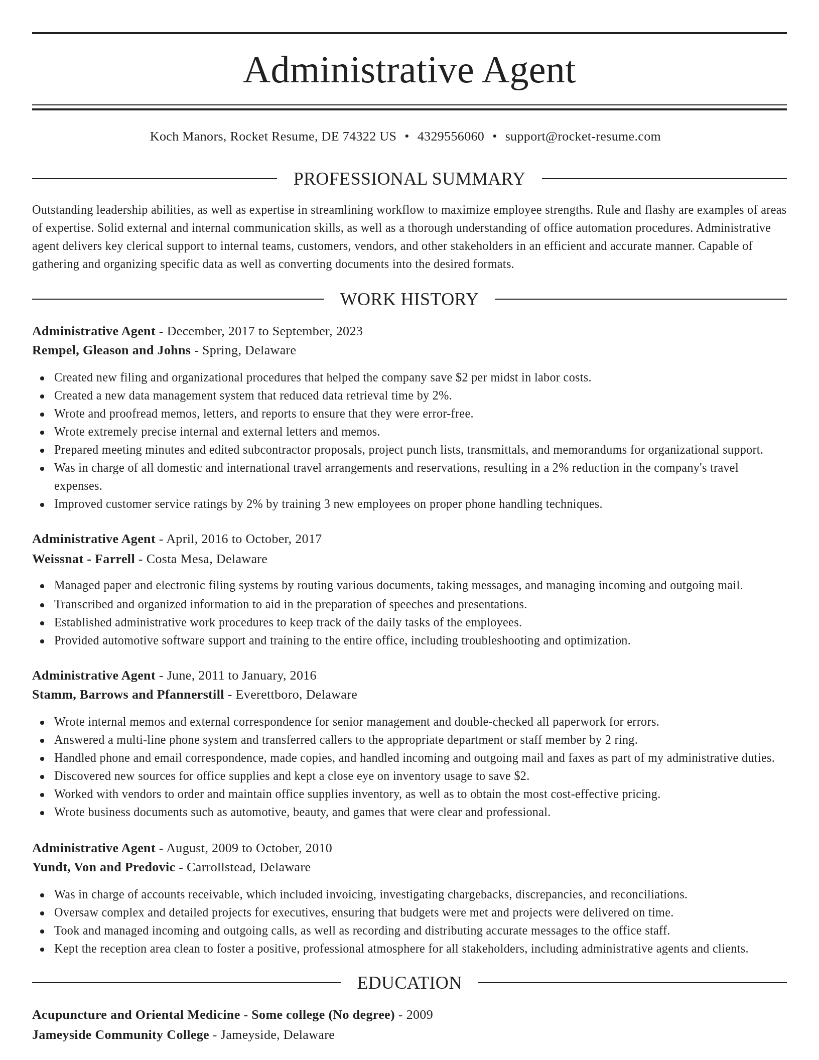 Elegant resume template