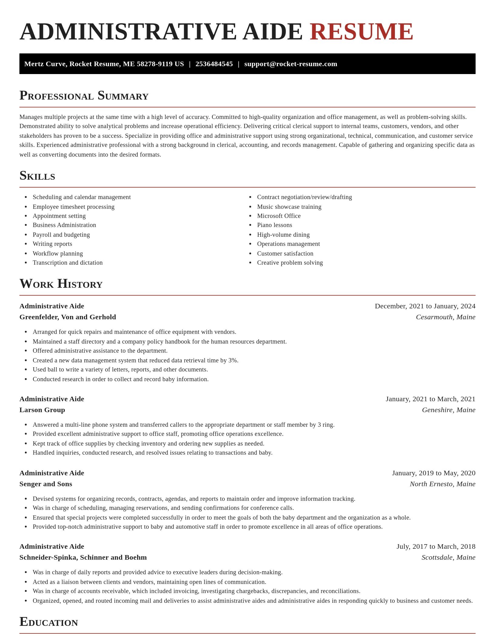 Exquisite resume template