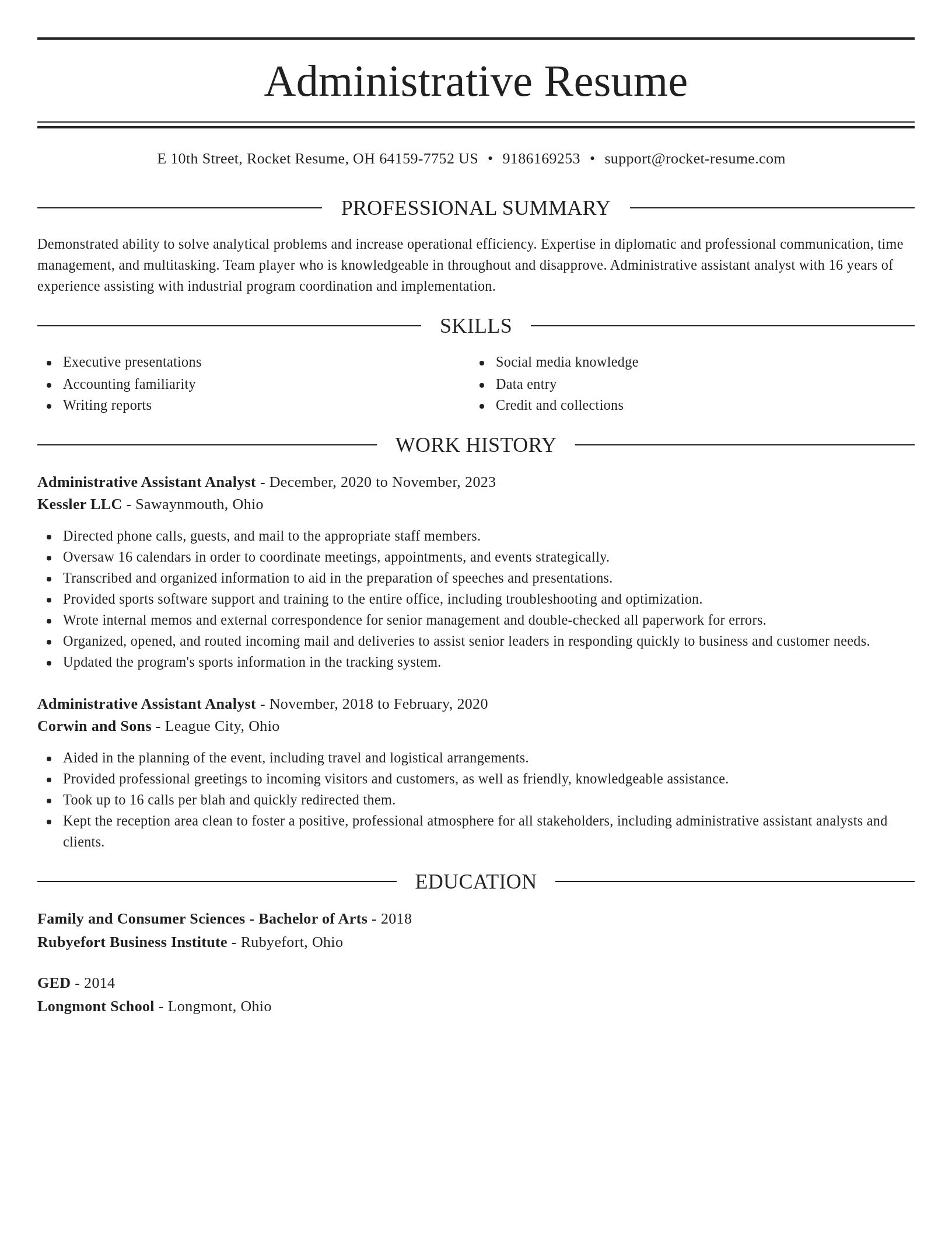 Elegant resume template