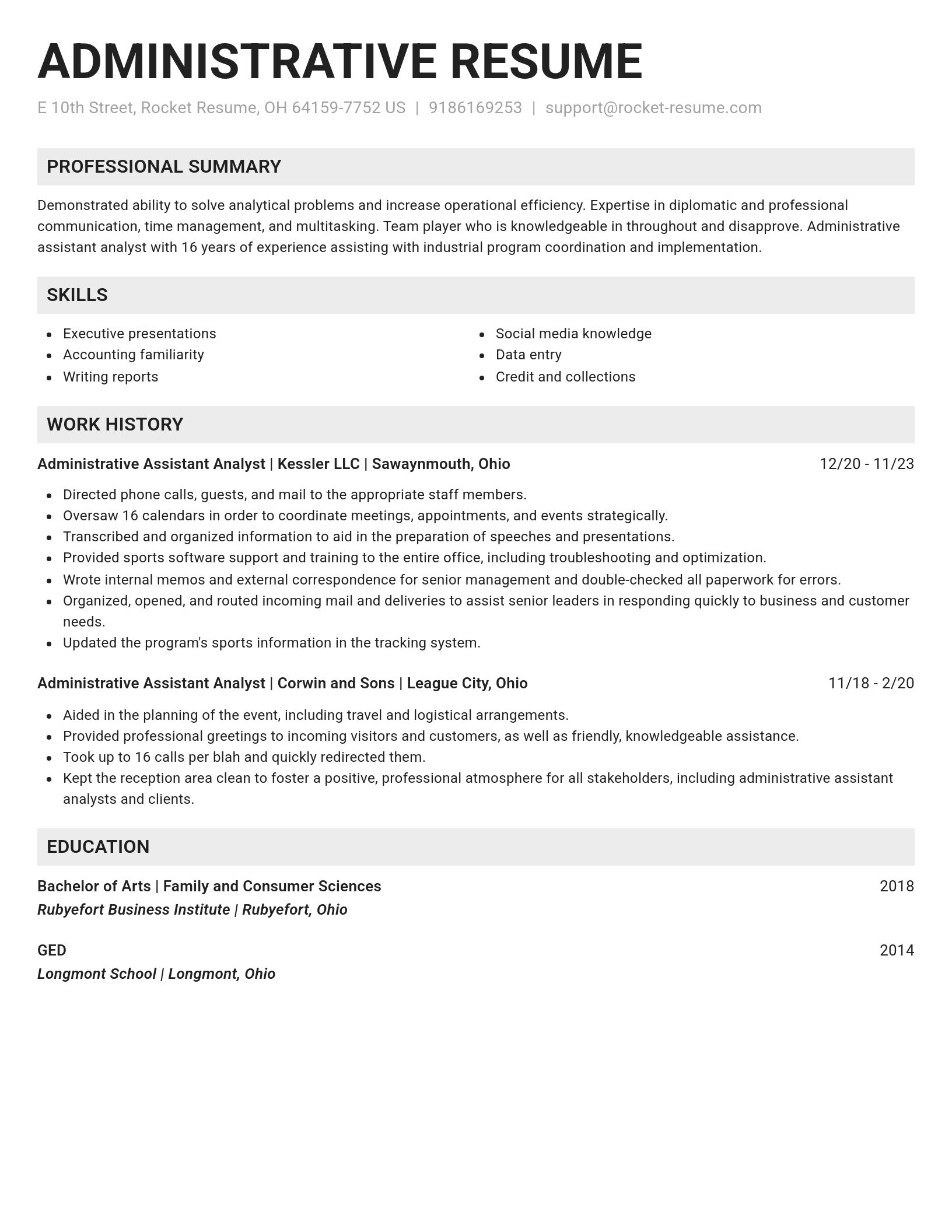 Genius resume template