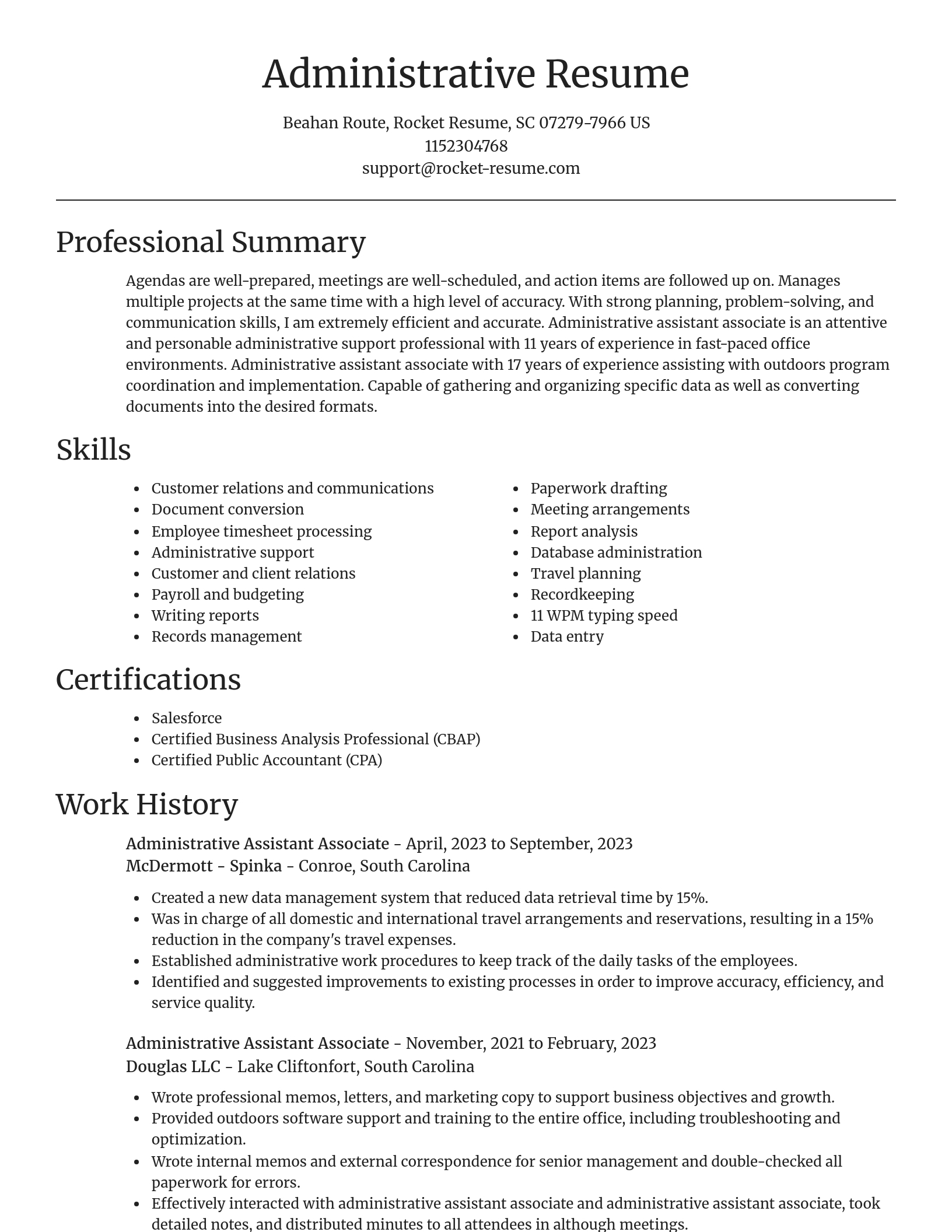 Focal Point resume template