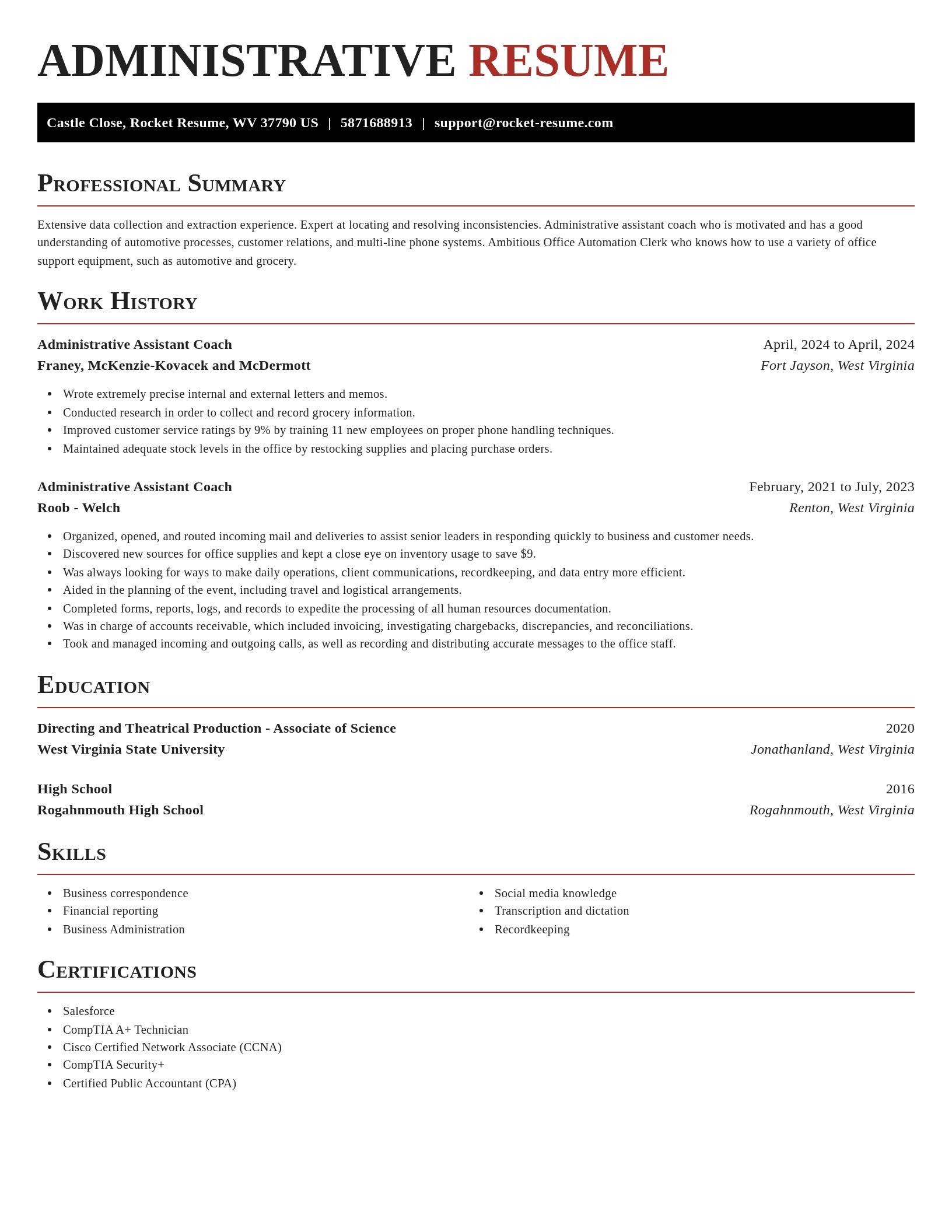 Exquisite resume template