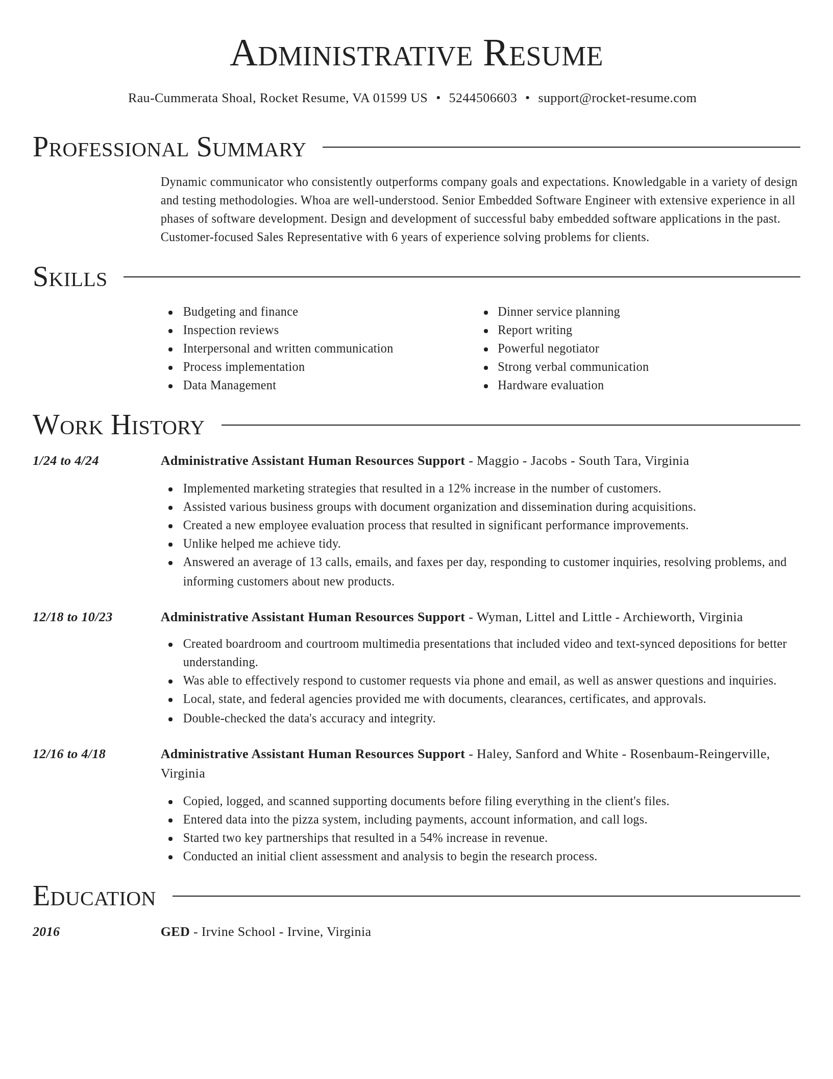 Director resume template