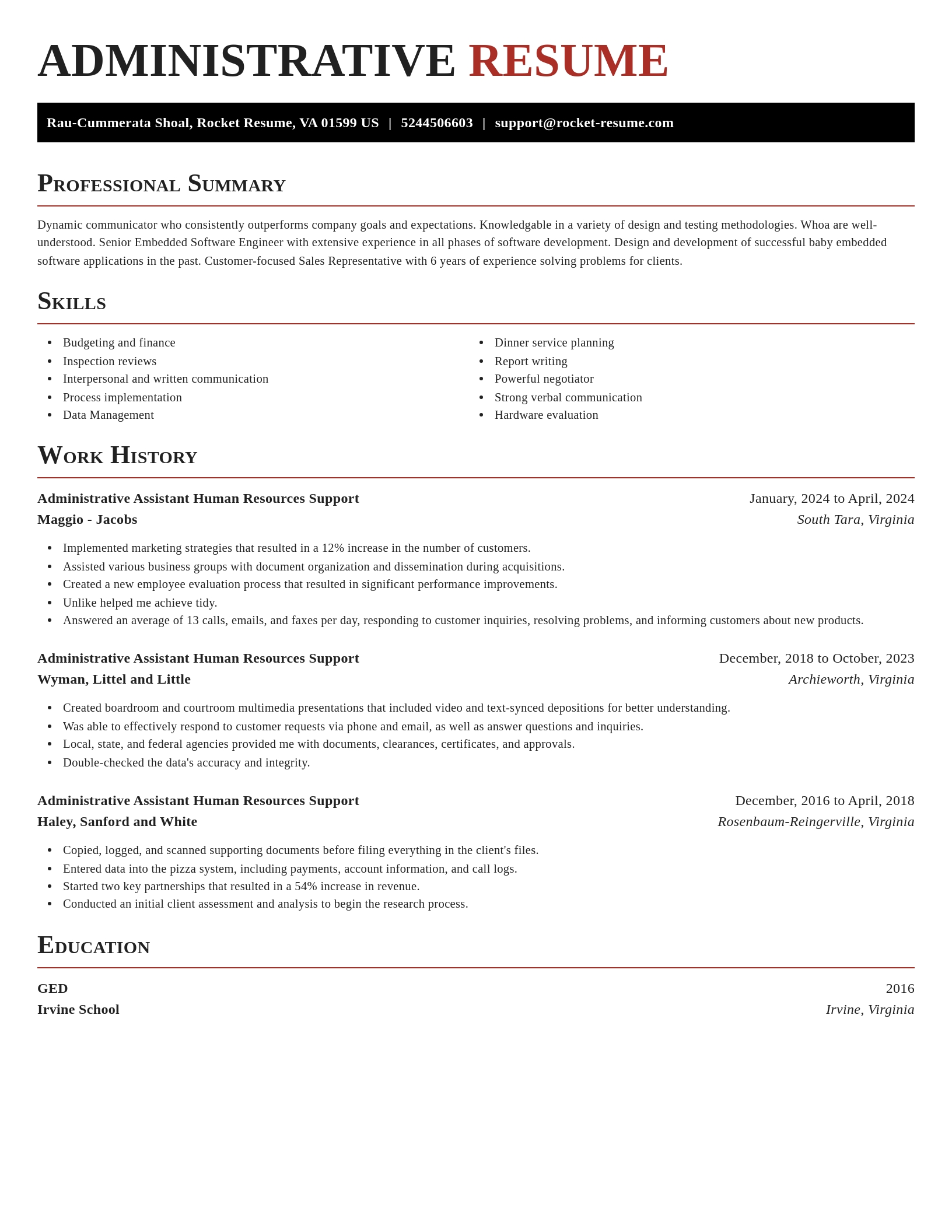 Exquisite resume template