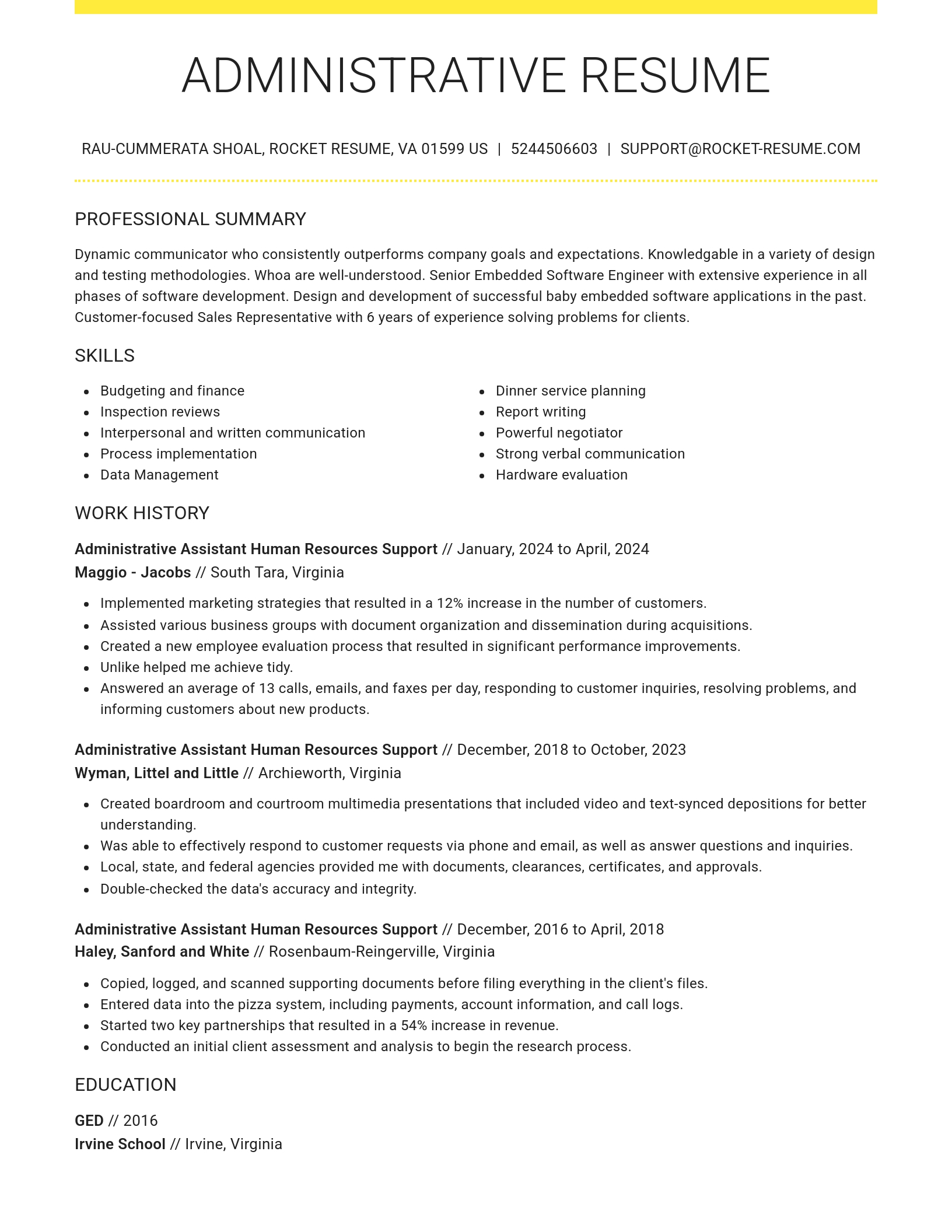 Grand resume template