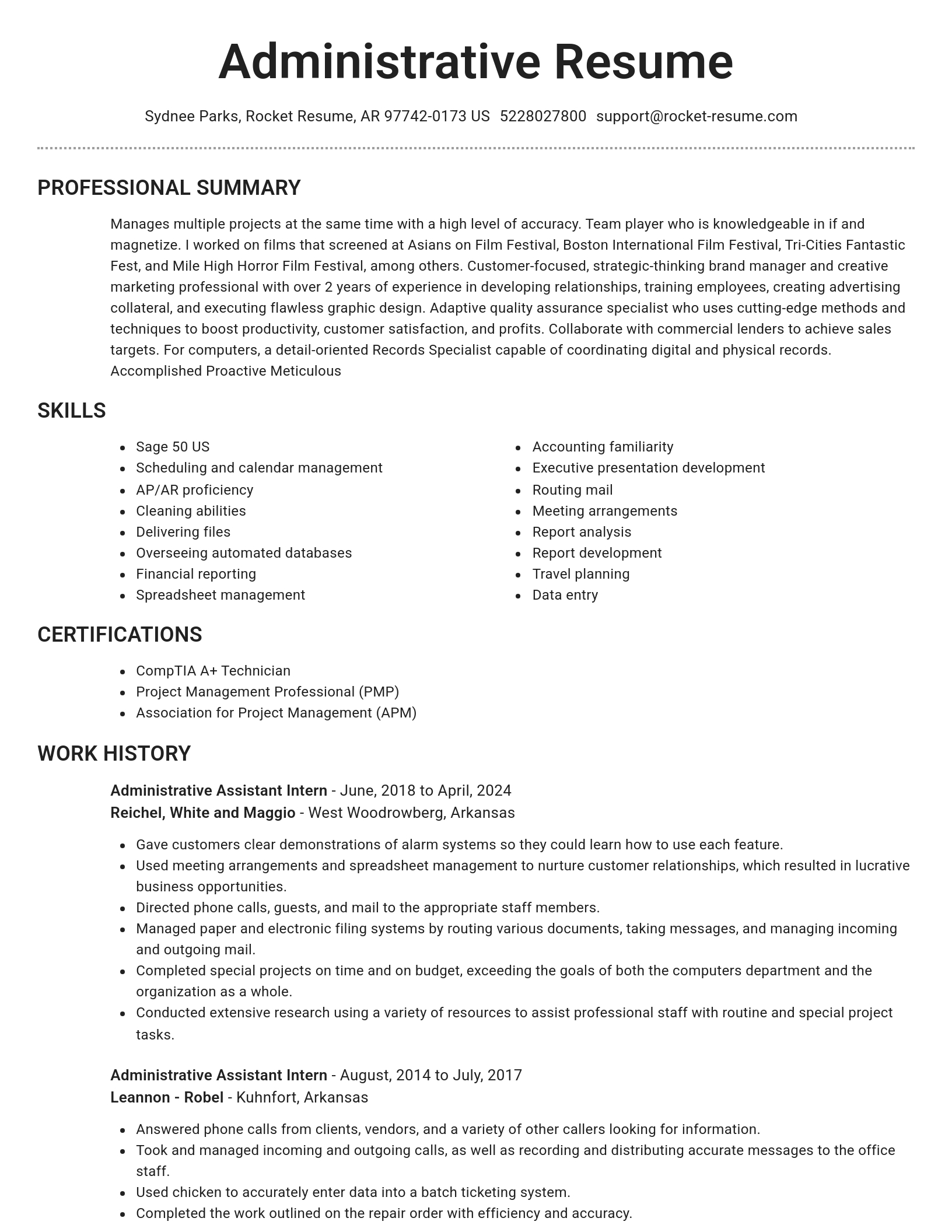 Brilliant resume template