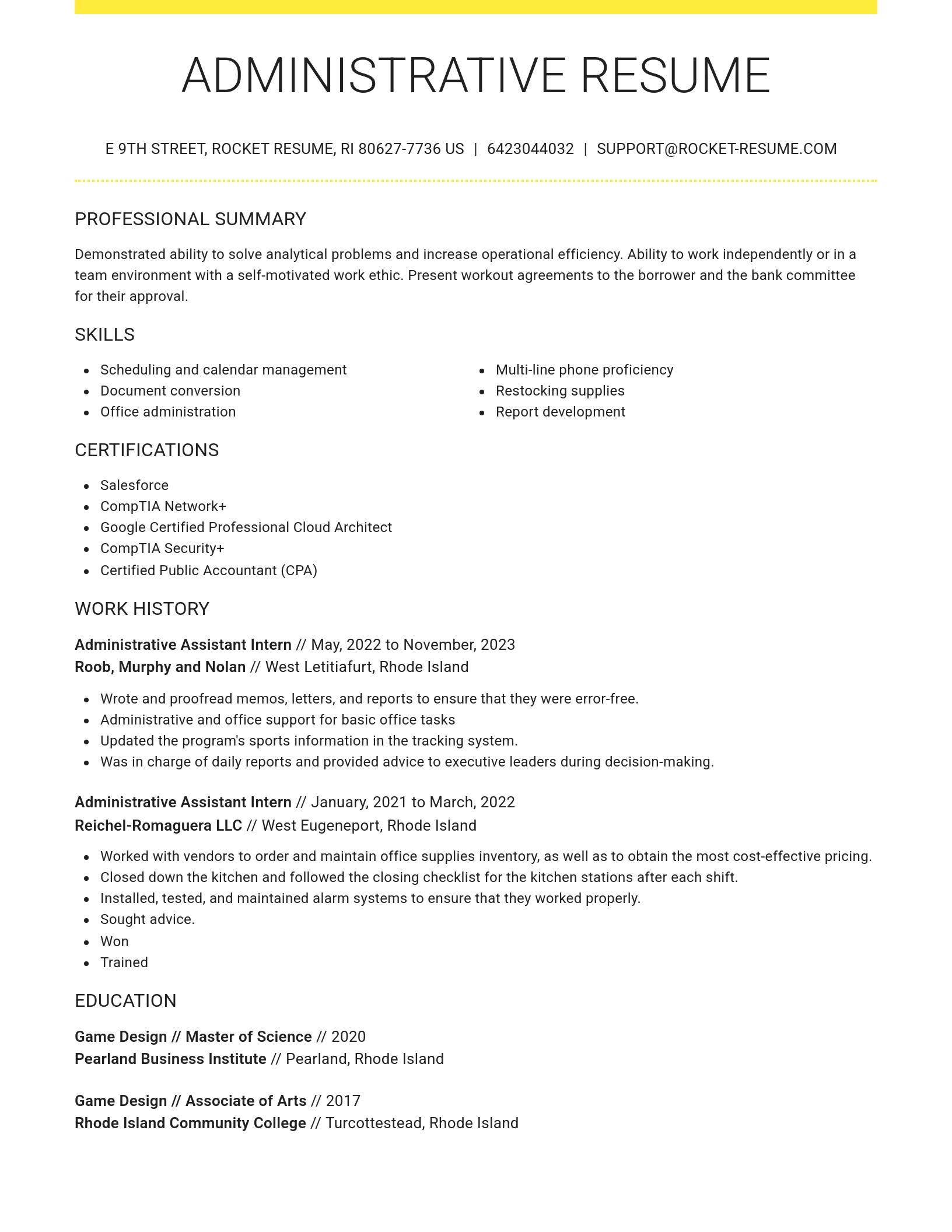 Grand resume template