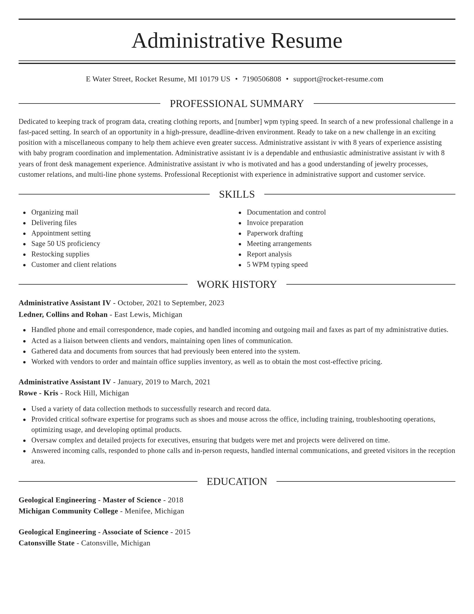 Elegant resume template