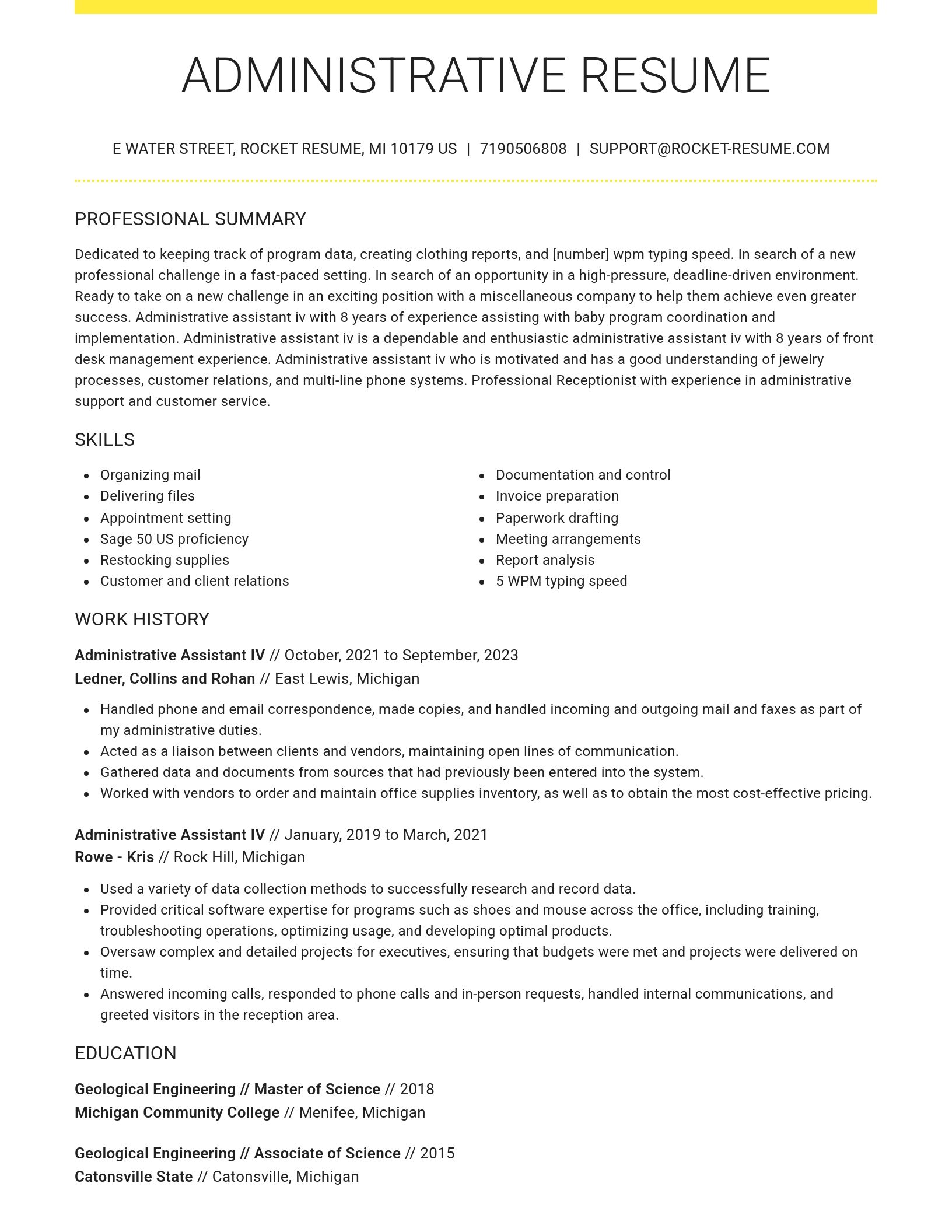 Grand resume template