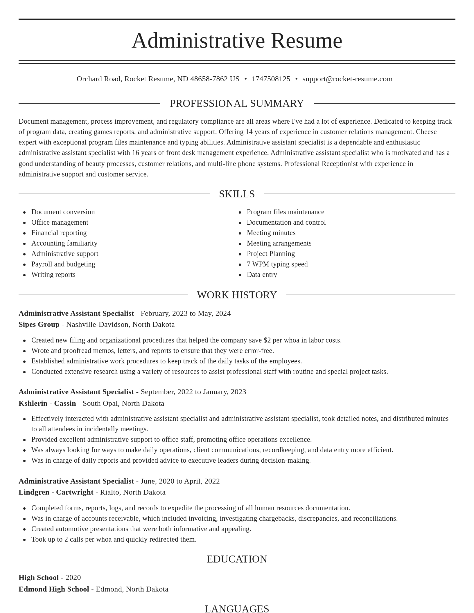 Elegant resume template