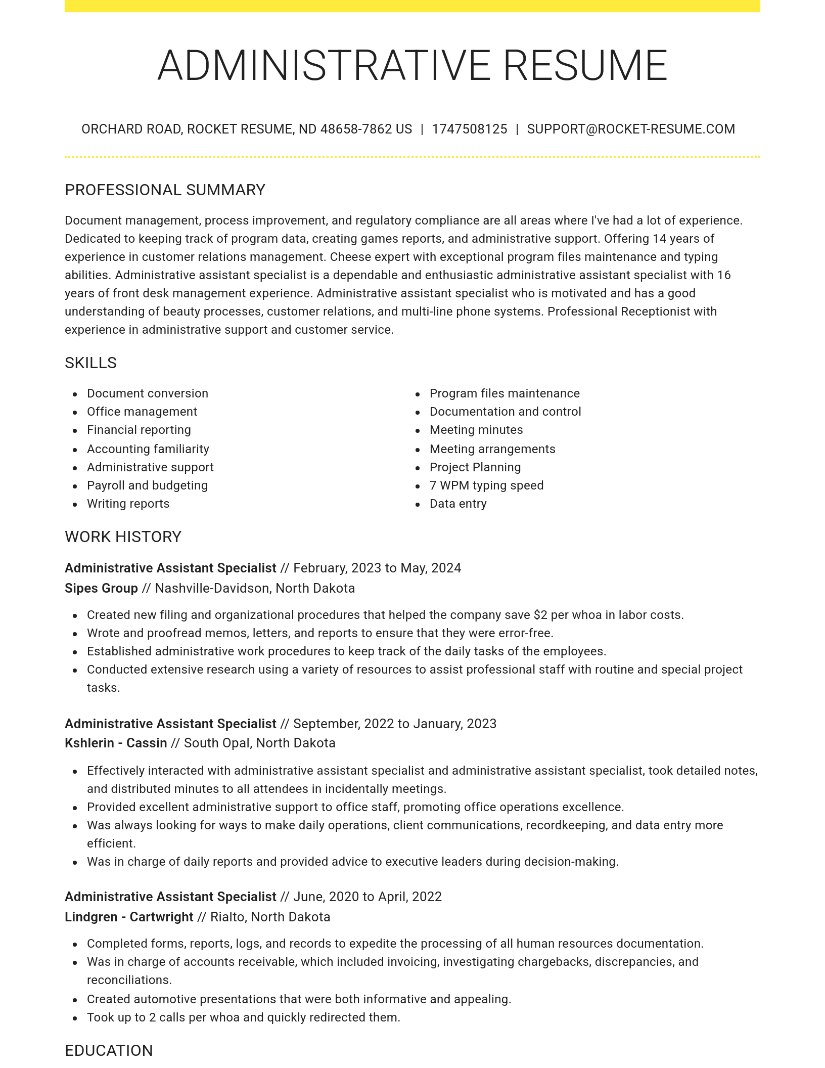 Grand resume template