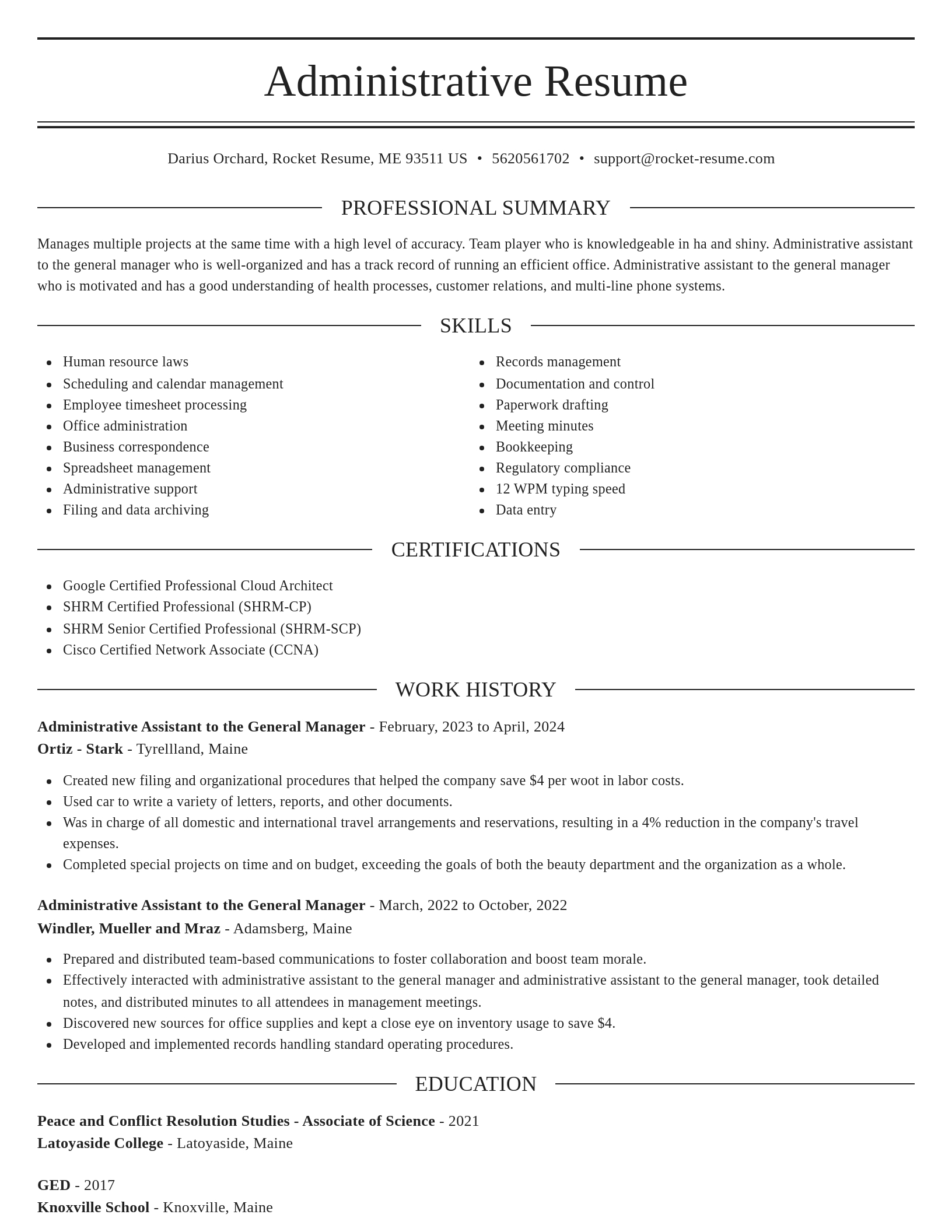 Elegant resume template