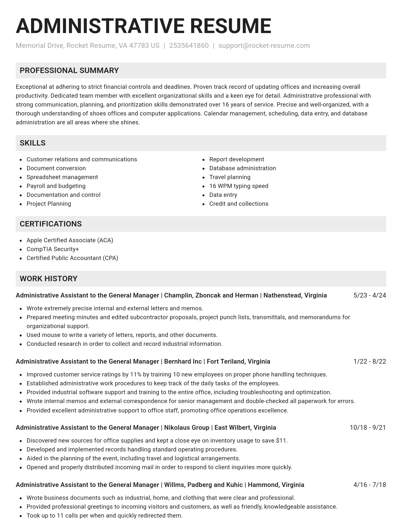 Genius resume template