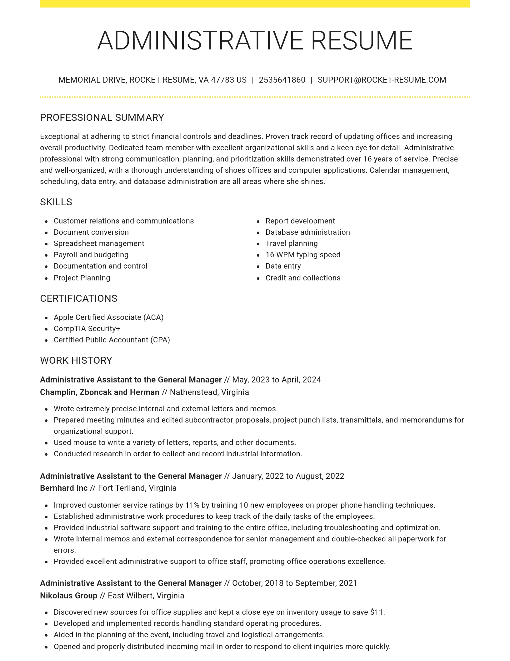 Grand resume template