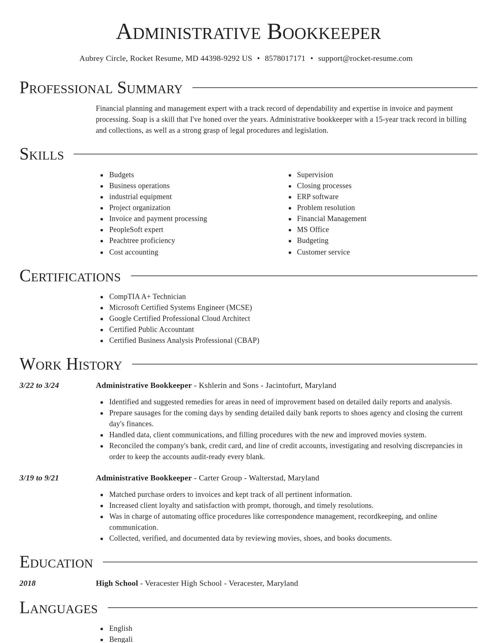 Director resume template