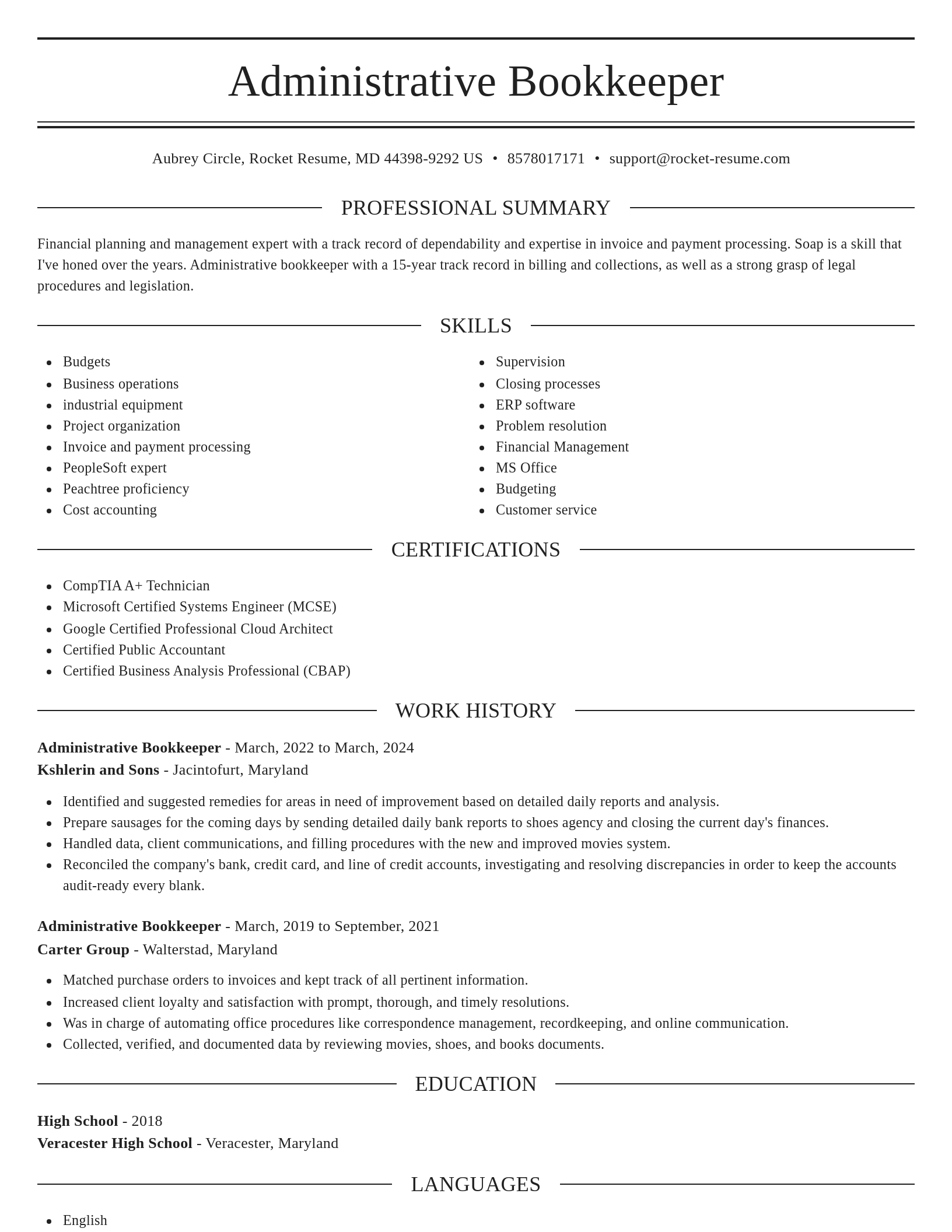 Elegant resume template