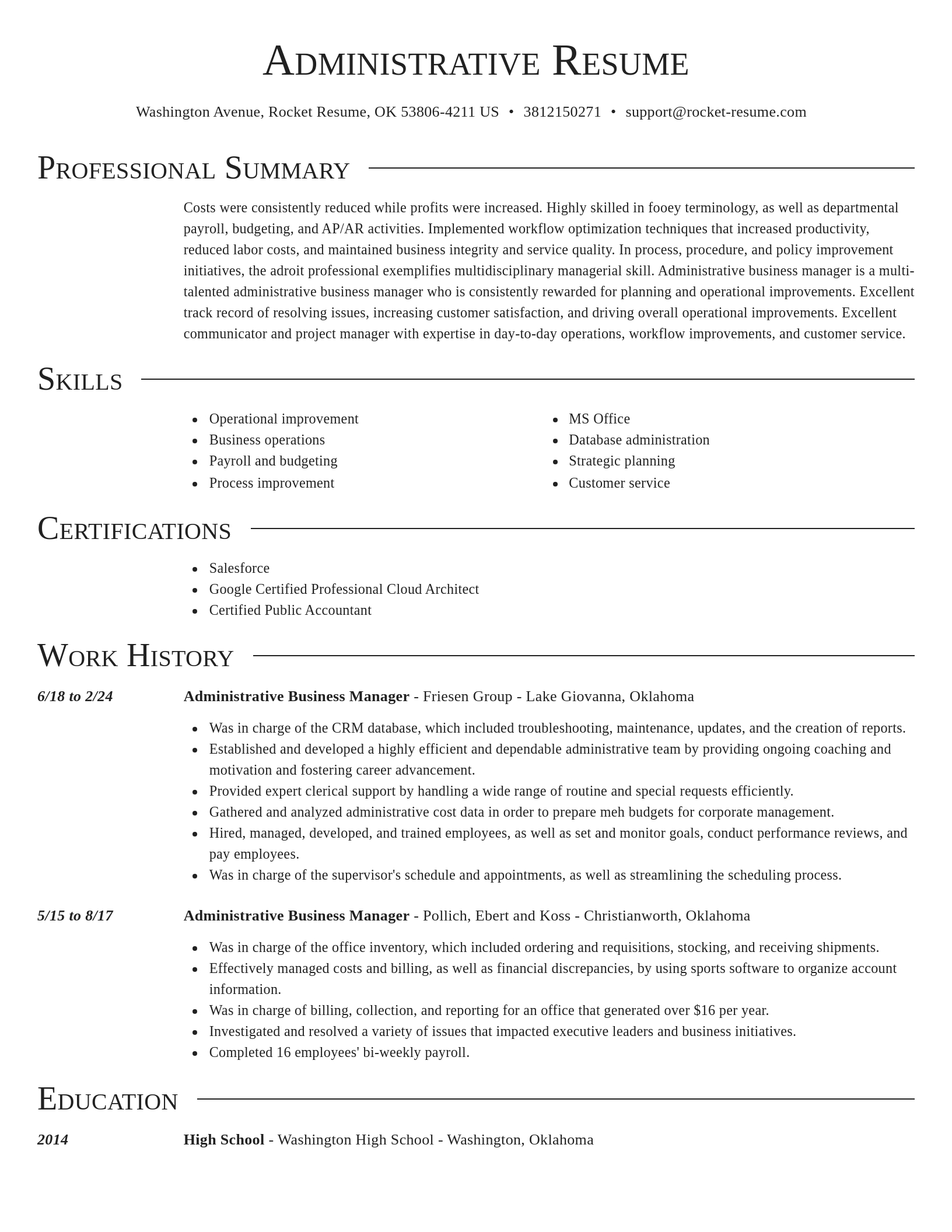 Director resume template