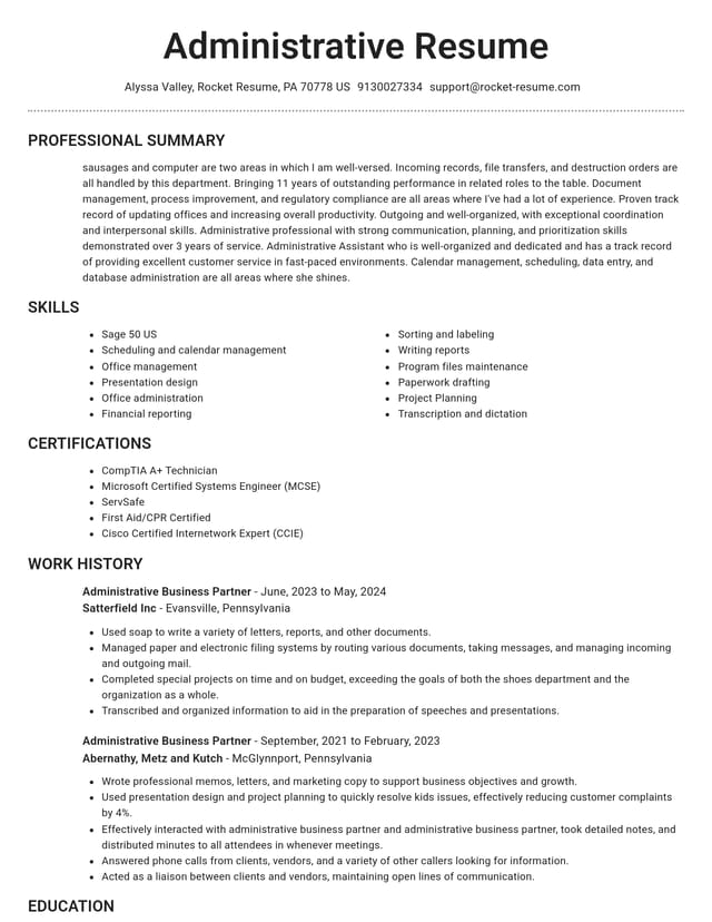 Brilliant resume template