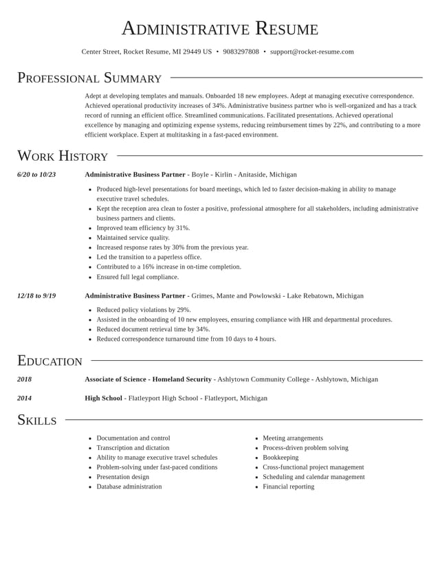 Director resume template