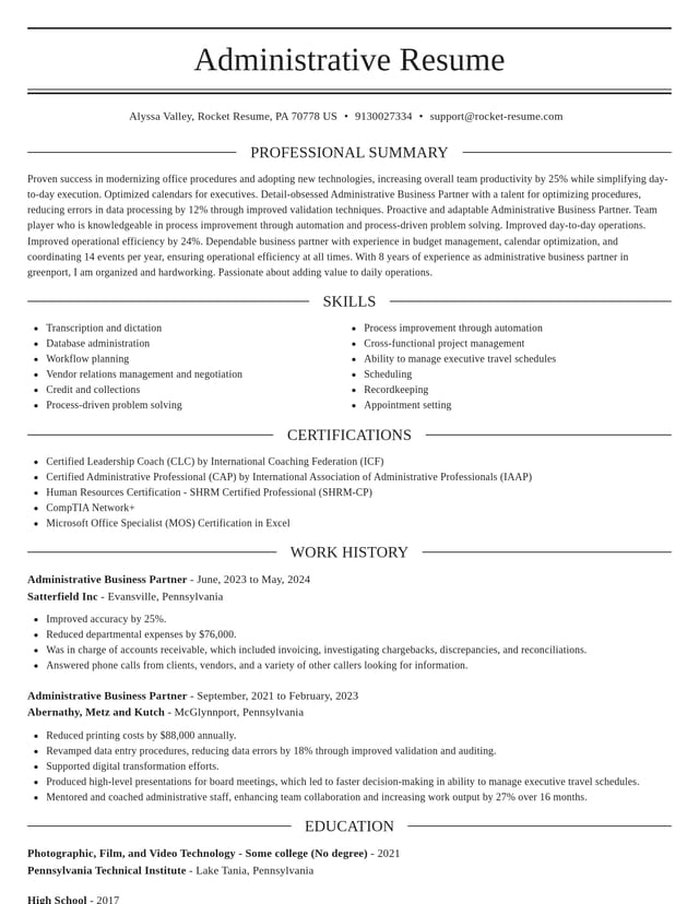Elegant resume template