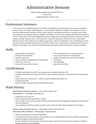 Administrative Business Partner resume template