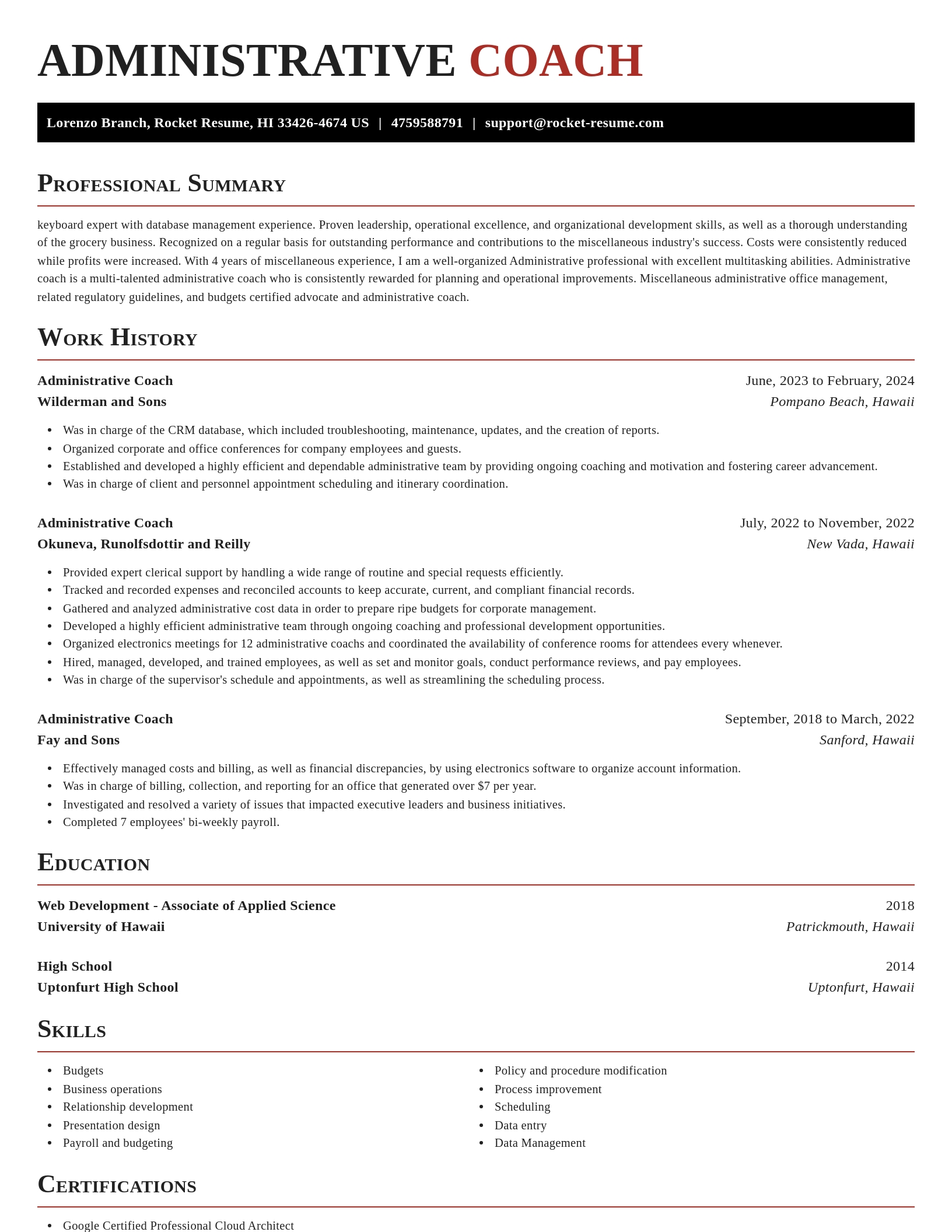 Exquisite resume template