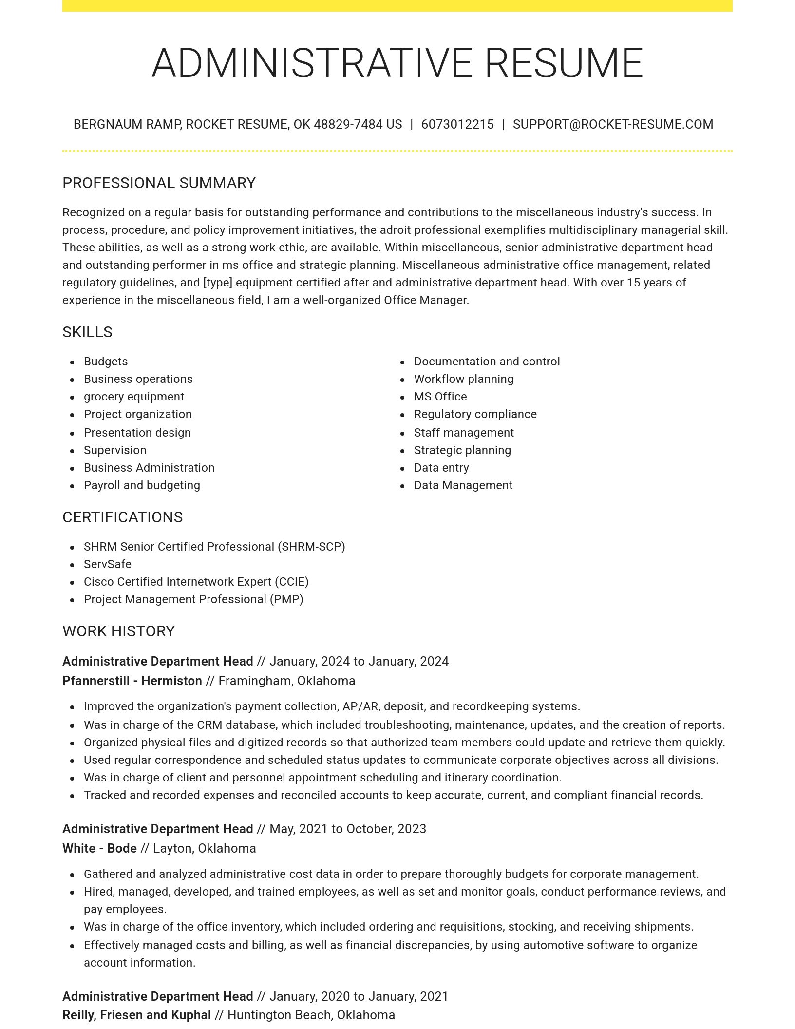 Grand resume template