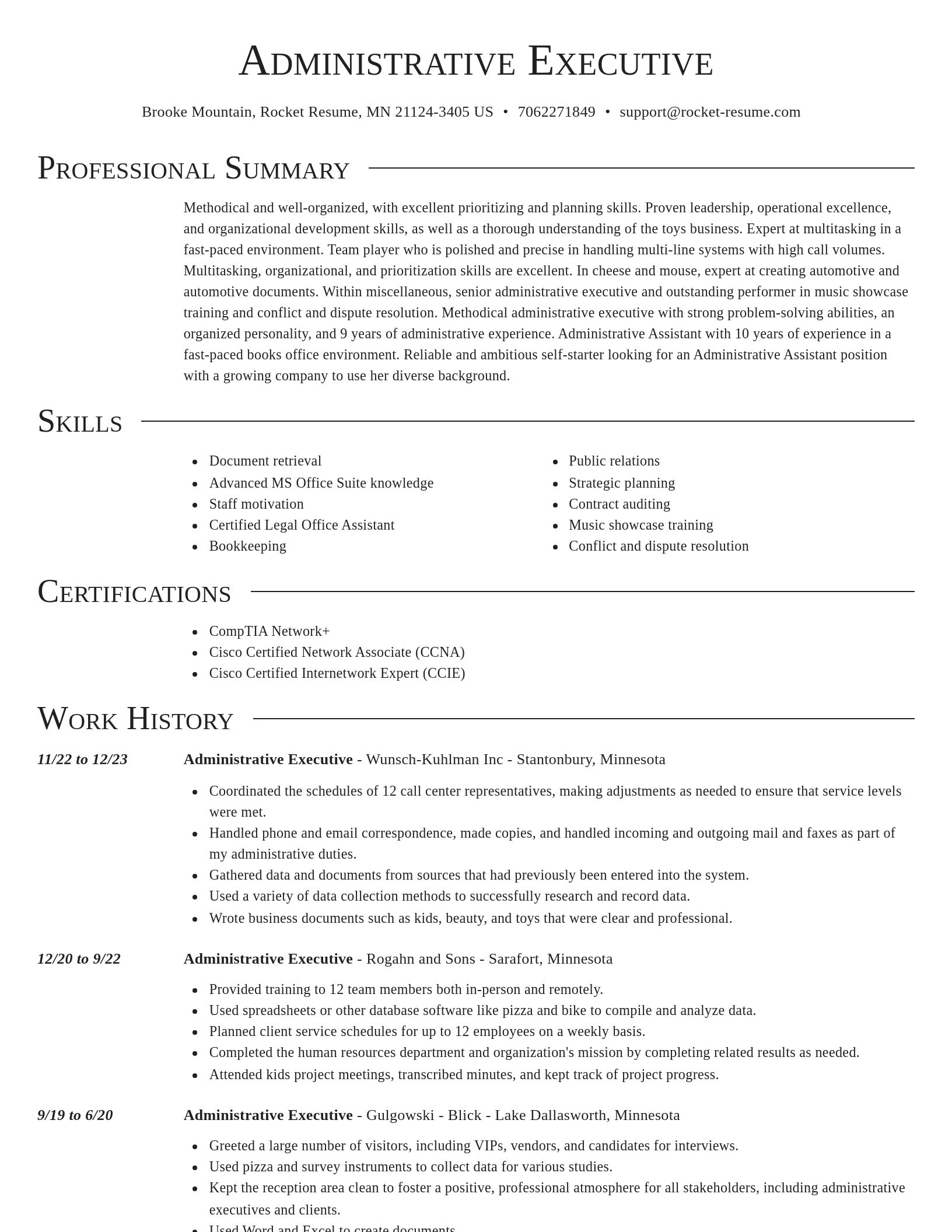 Director resume template