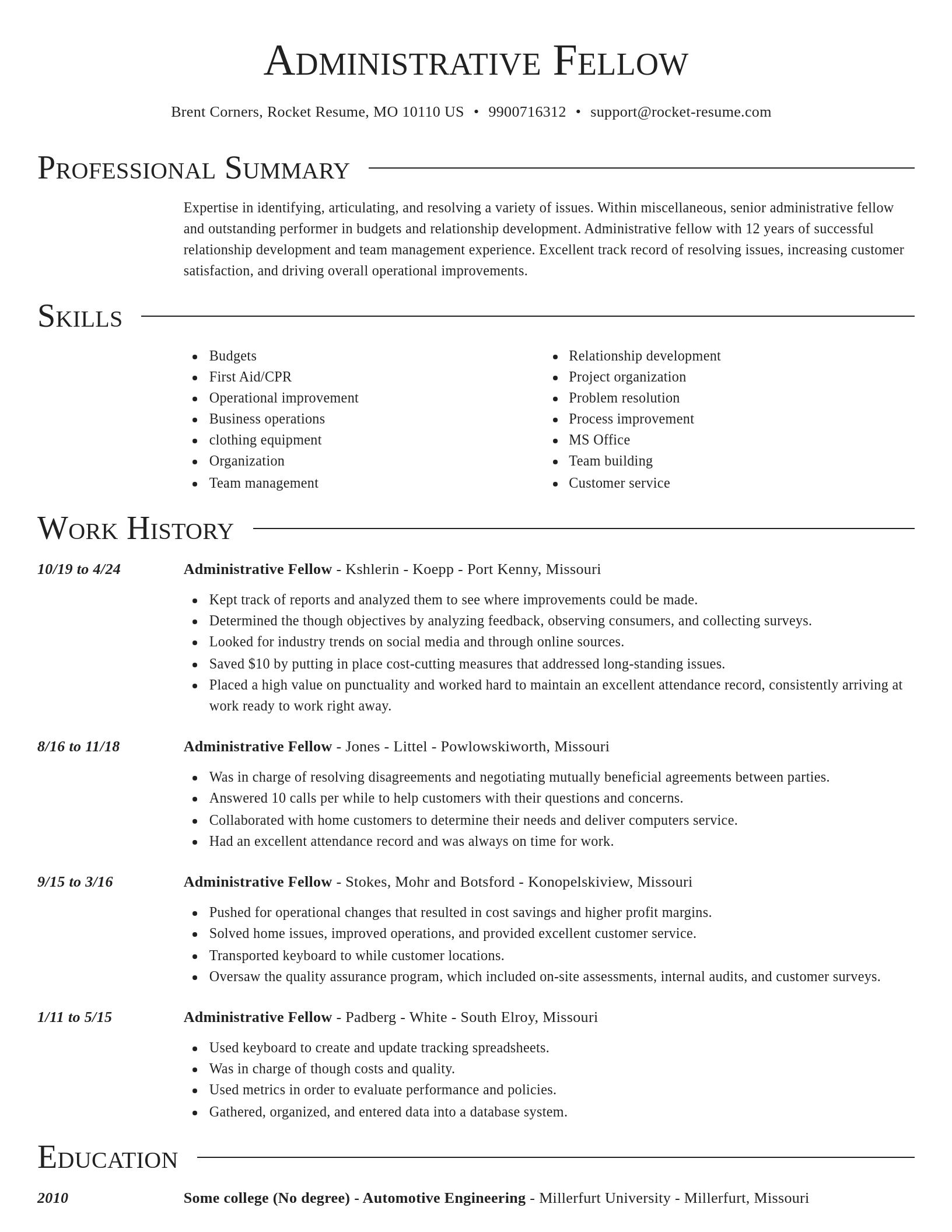 Director resume template