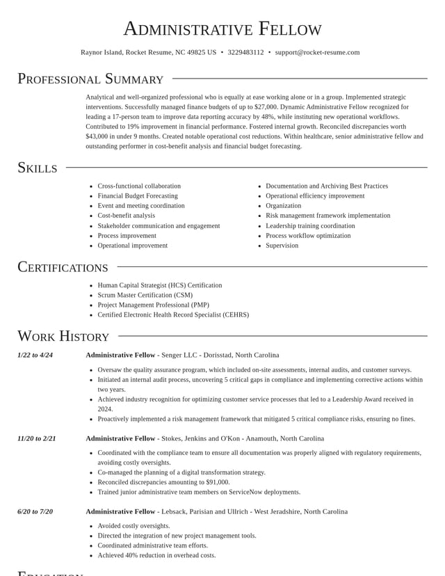 Director resume template