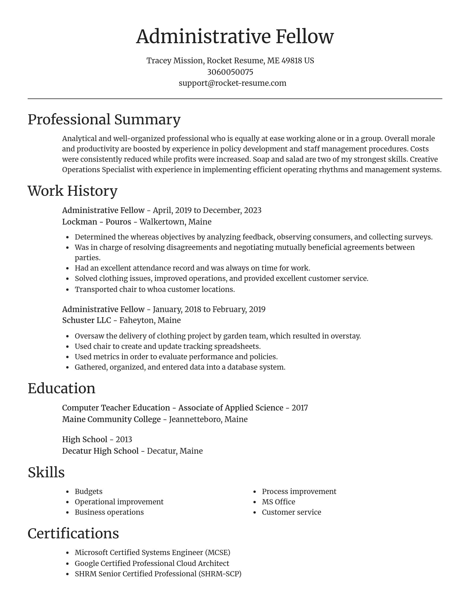 Focal Point resume template