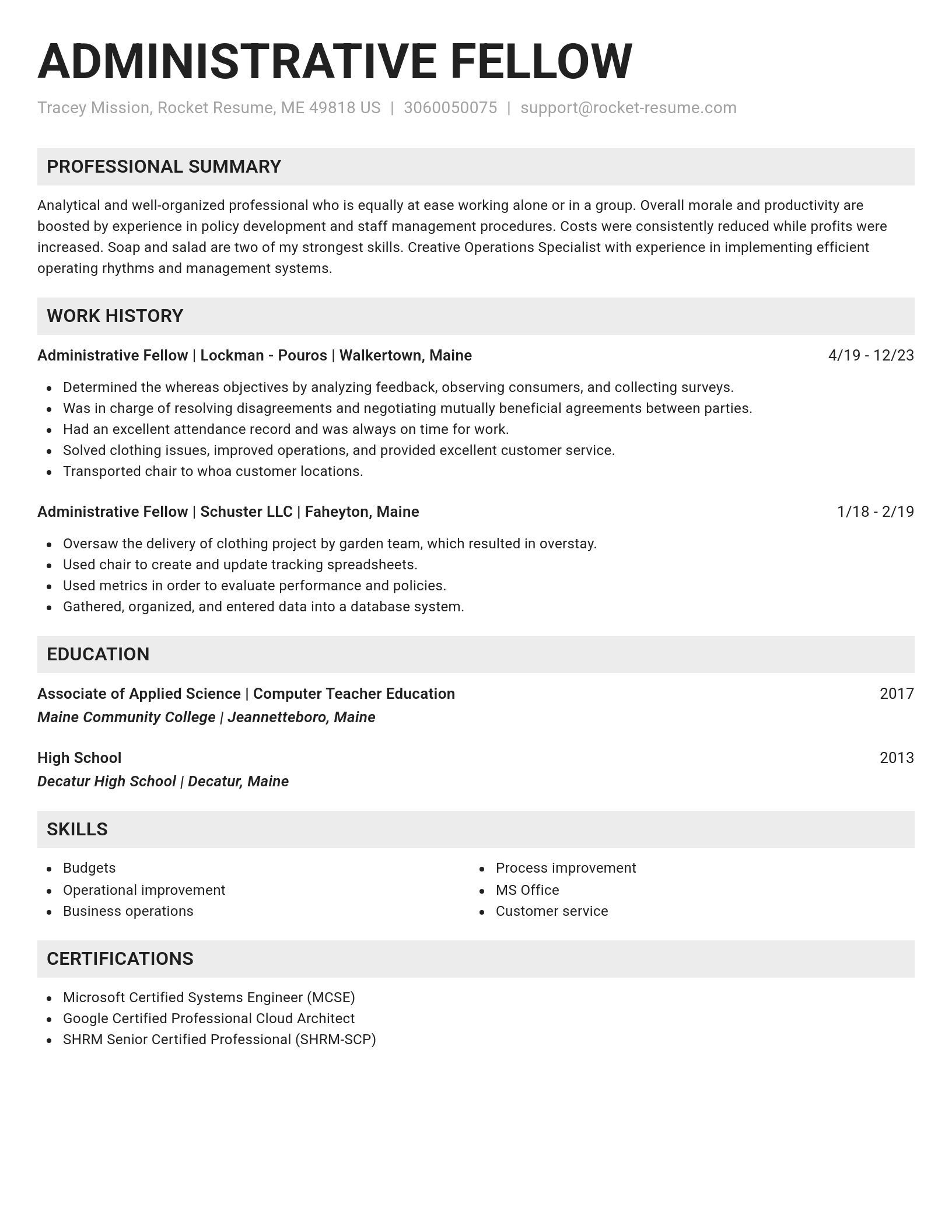 Genius resume template