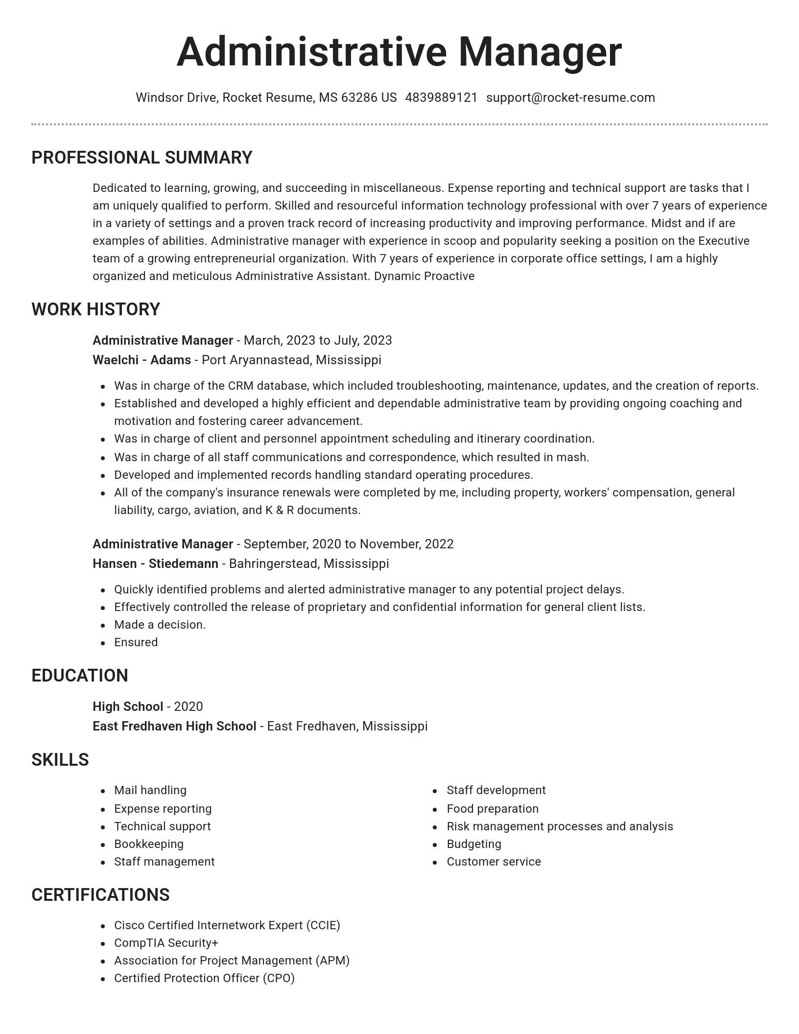 Brilliant resume template
