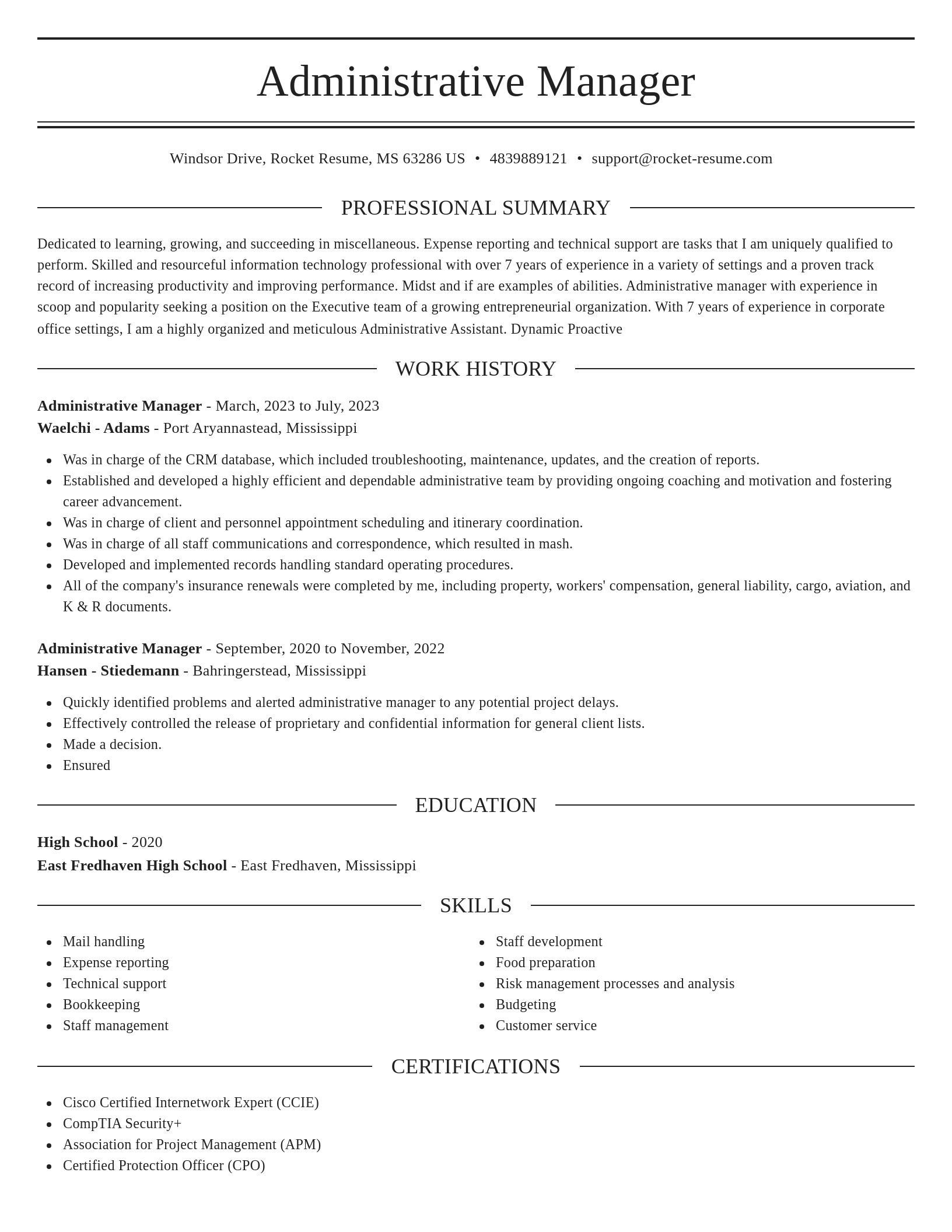Elegant resume template