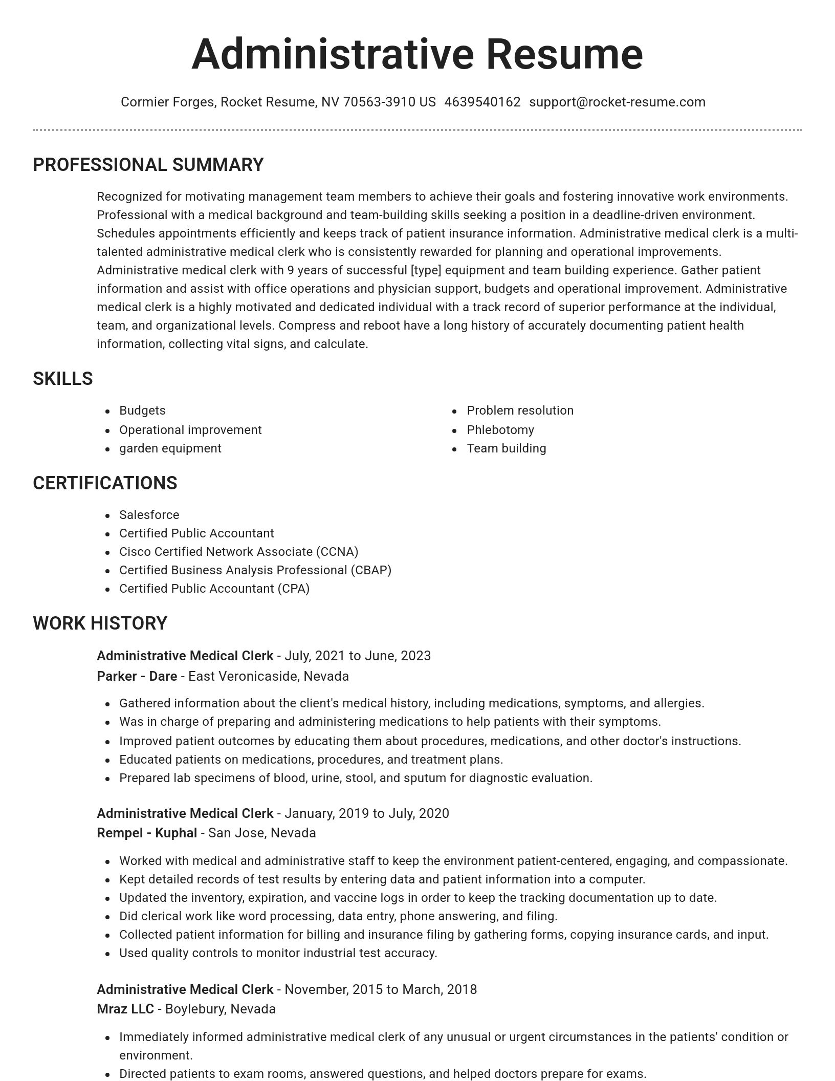 Brilliant resume template