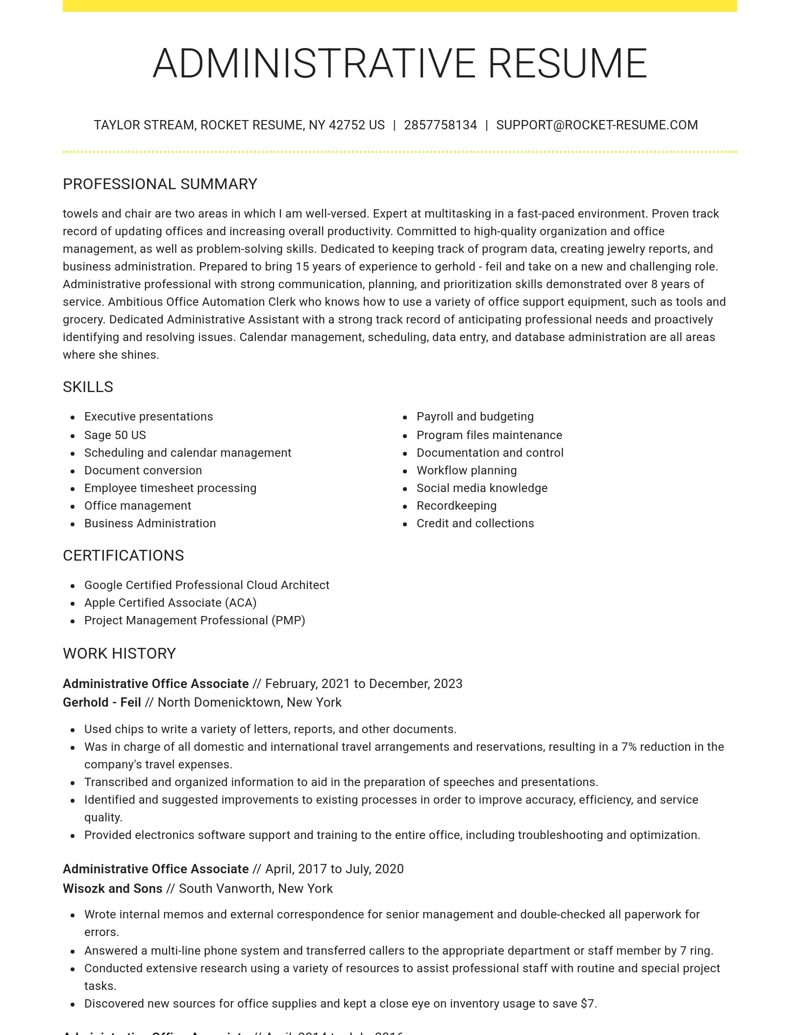 Grand resume template