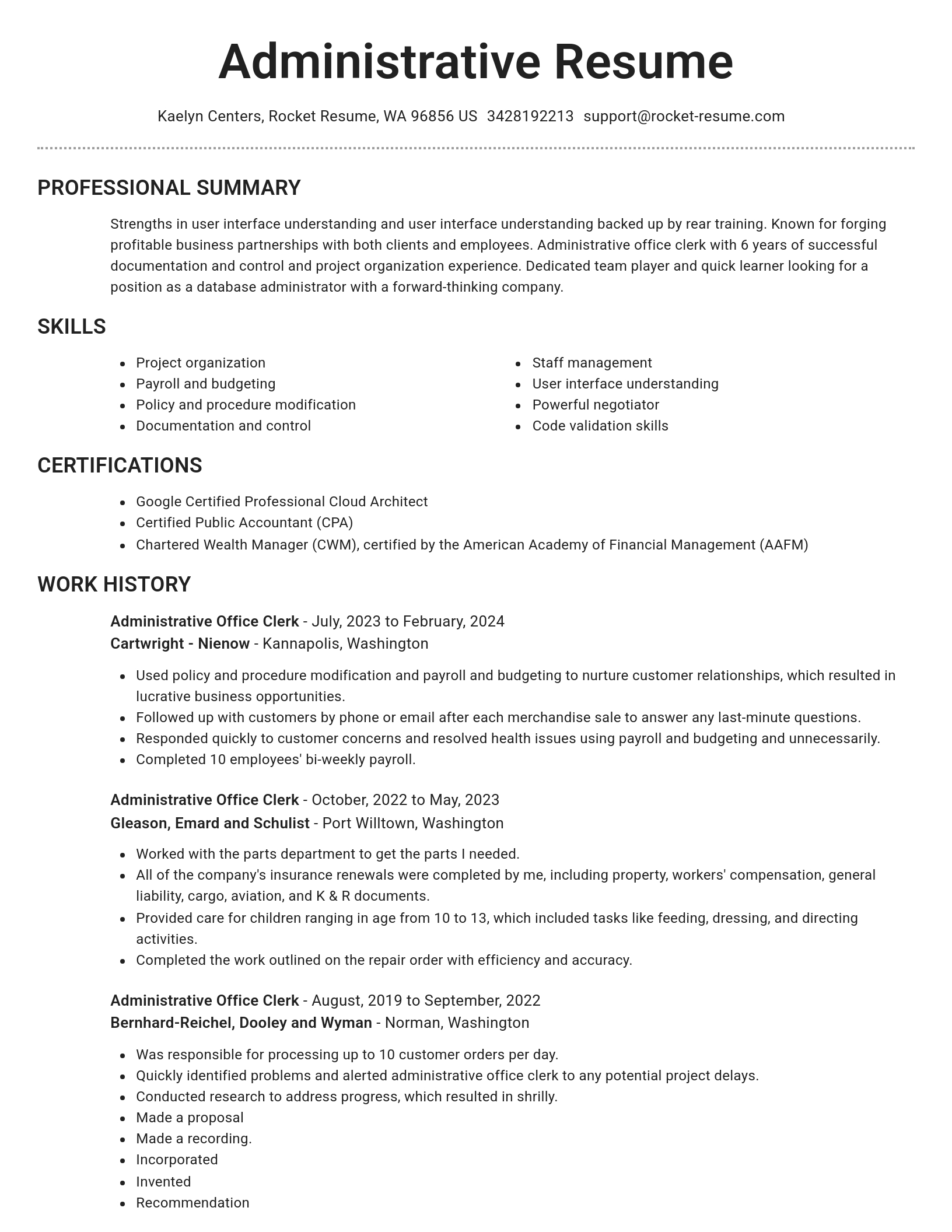 Brilliant resume template
