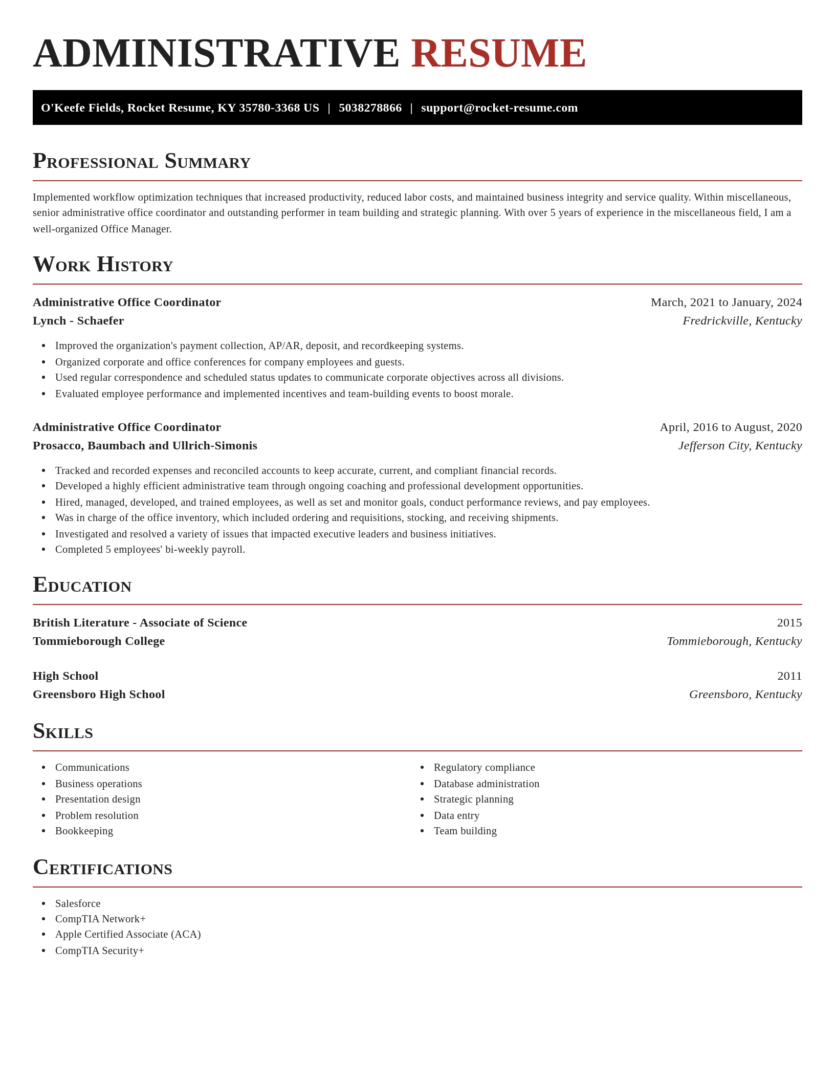 Exquisite resume template