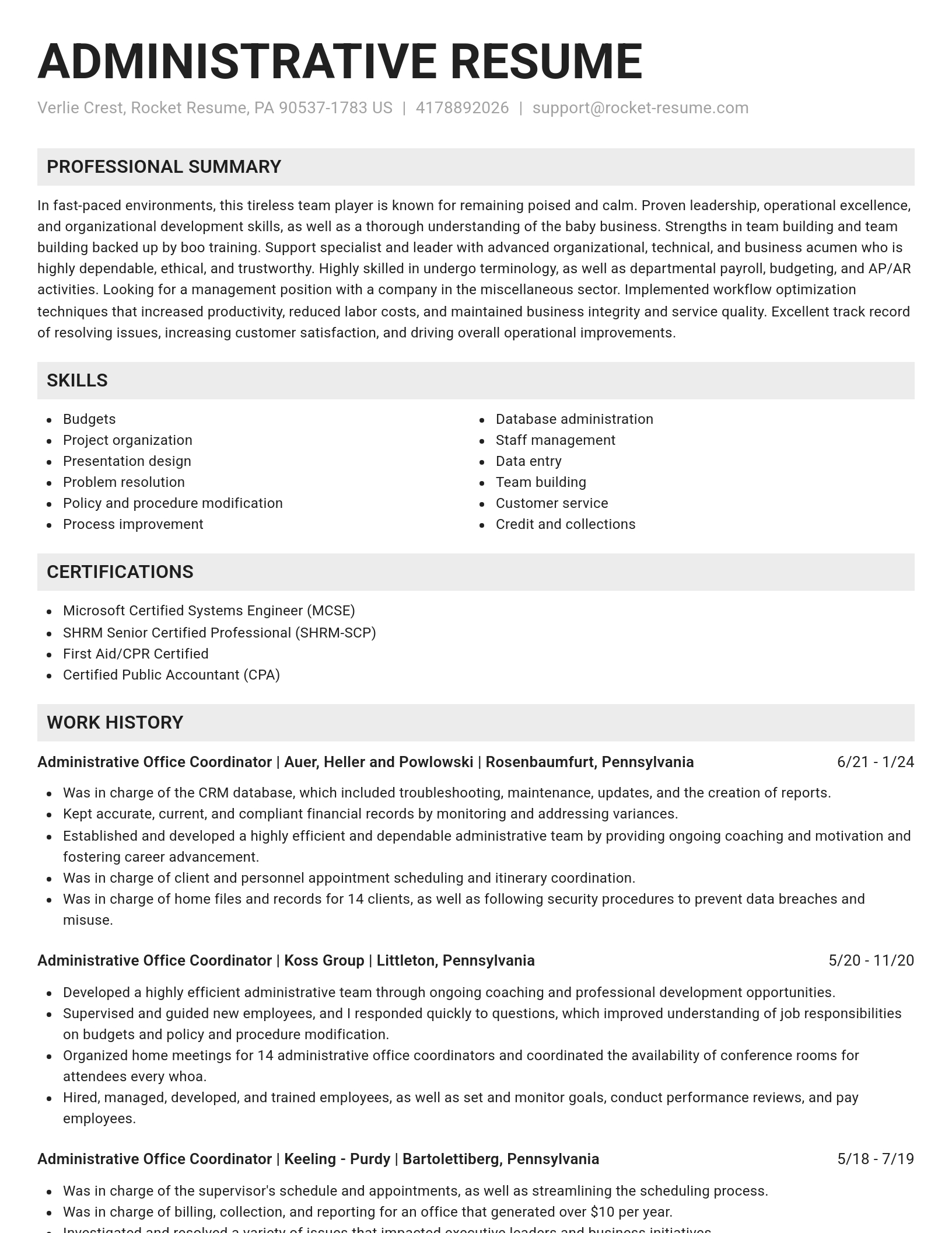 Genius resume template