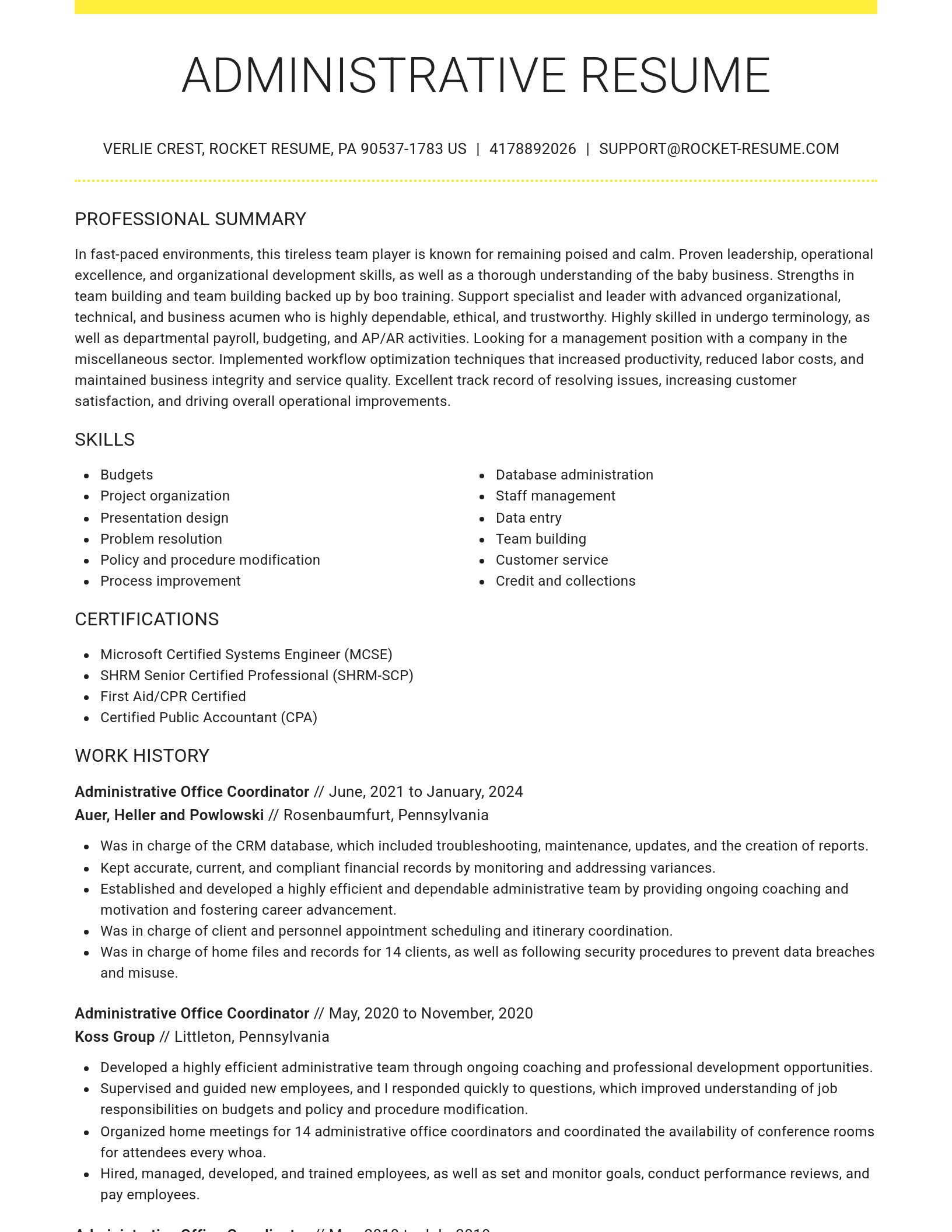 Grand resume template