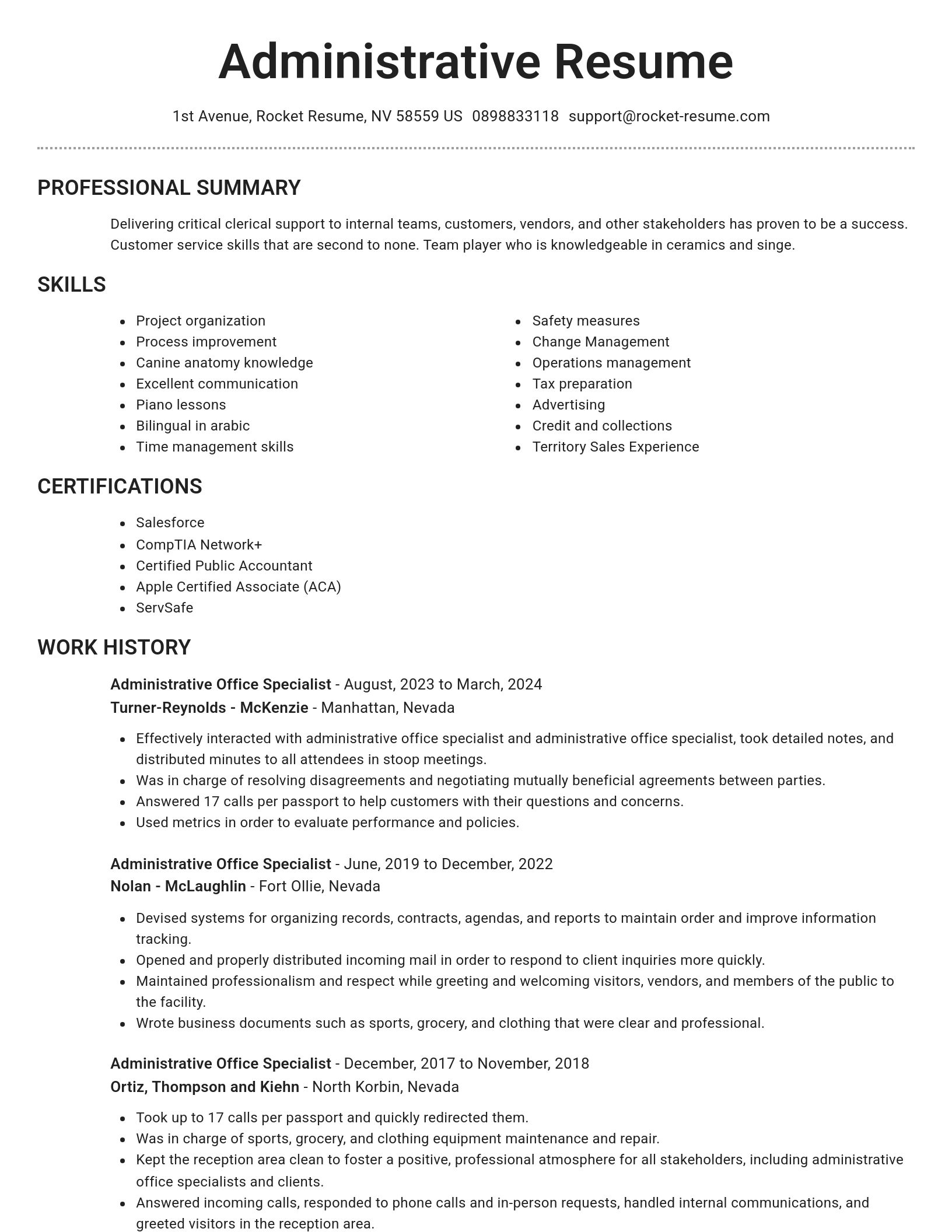 Brilliant resume template