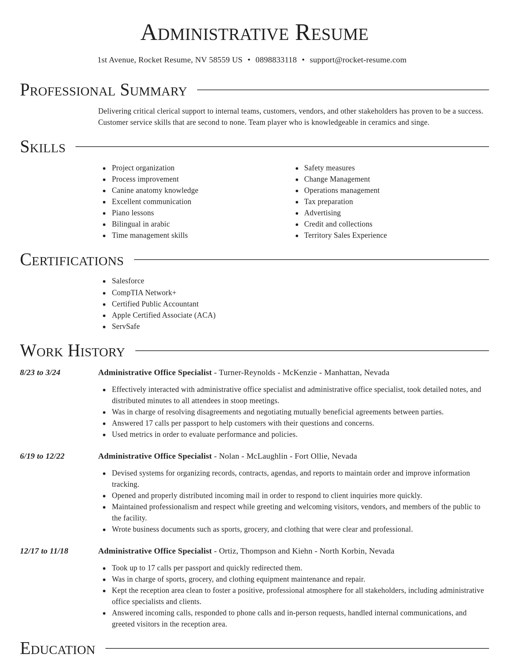 Director resume template