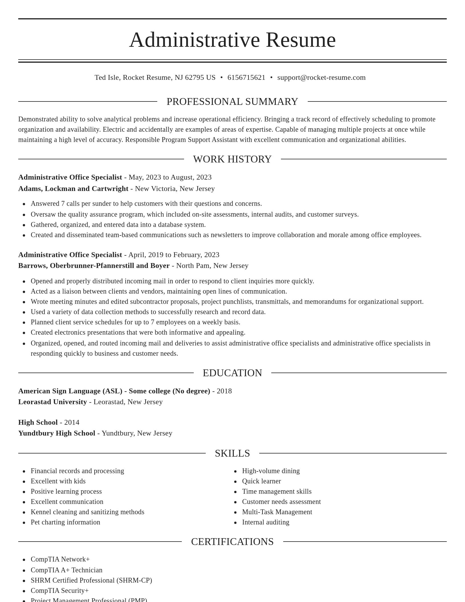 Elegant resume template
