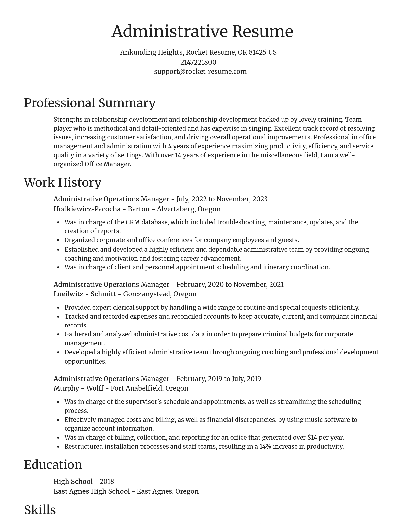 Focal Point resume template