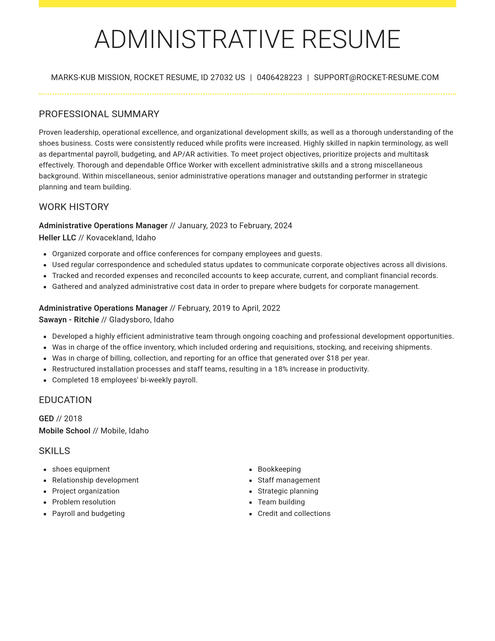 Grand resume template
