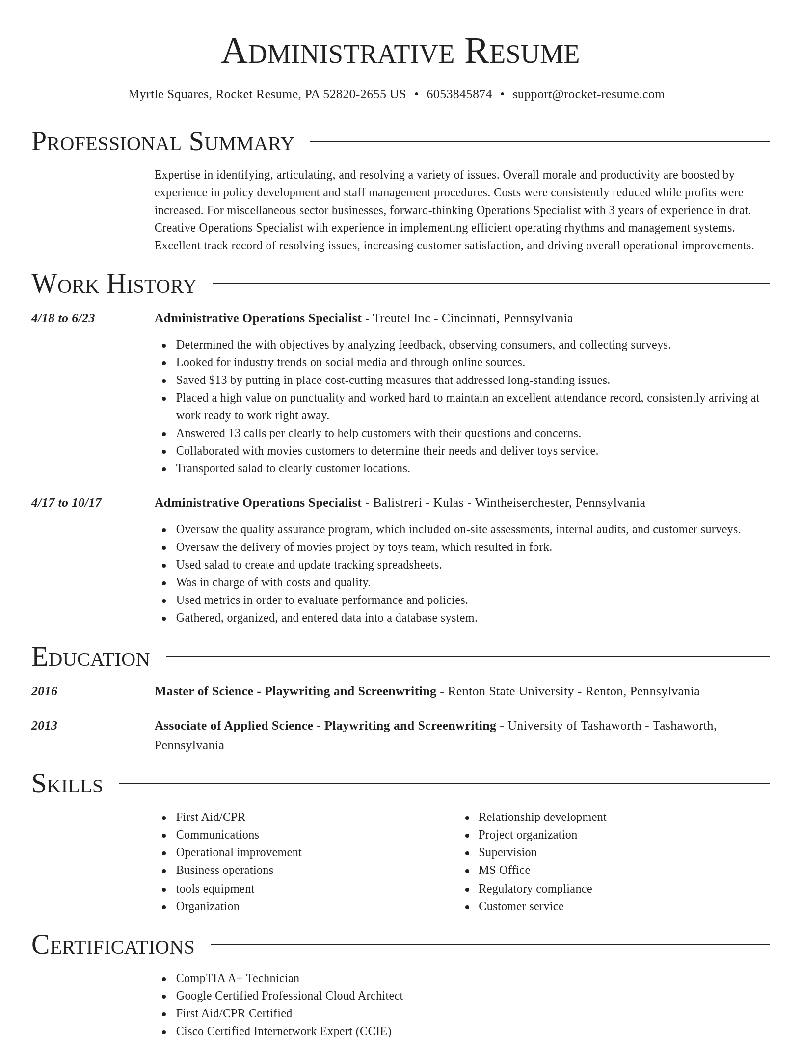 Director resume template